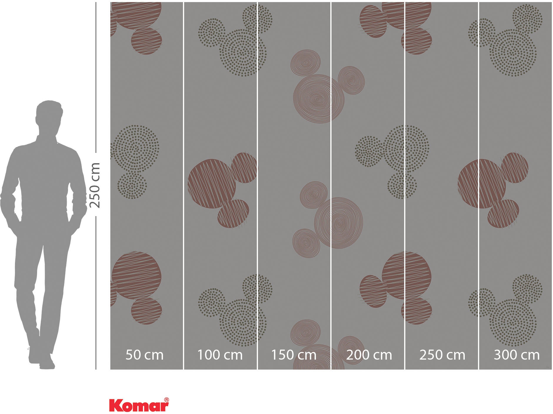 Komar Vliestapete »Digitaldruck Vlies - Mickey´s Cuties - Größe 300 x 250 cm«, bedruckt, Kinderzimmer
