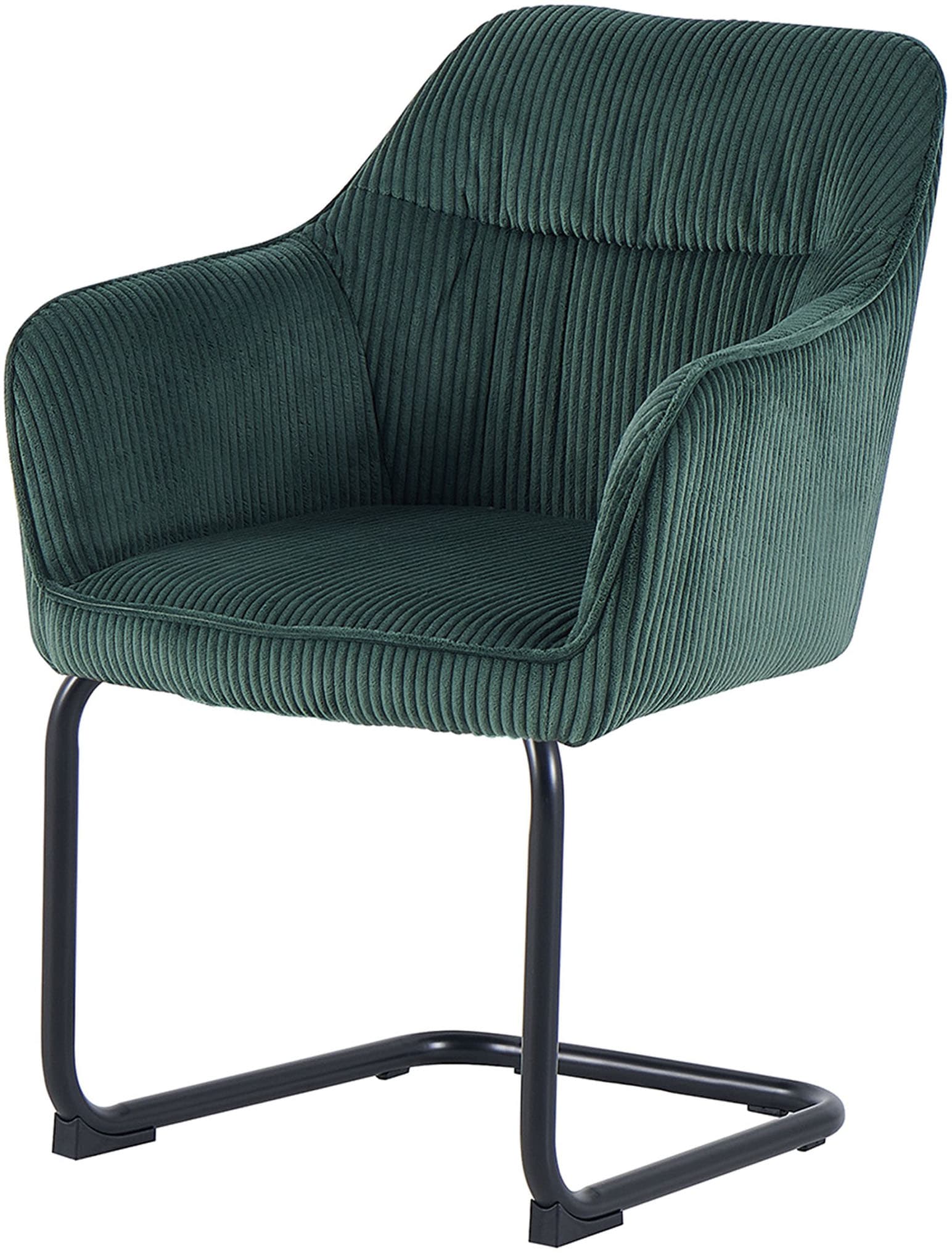 byLIVING Freischwinger »ELBA« (Set) 2 Stk.Grob-Cord, 110 kg, 180° drehbar Rückholfunktion, Schwingstuhlgestell