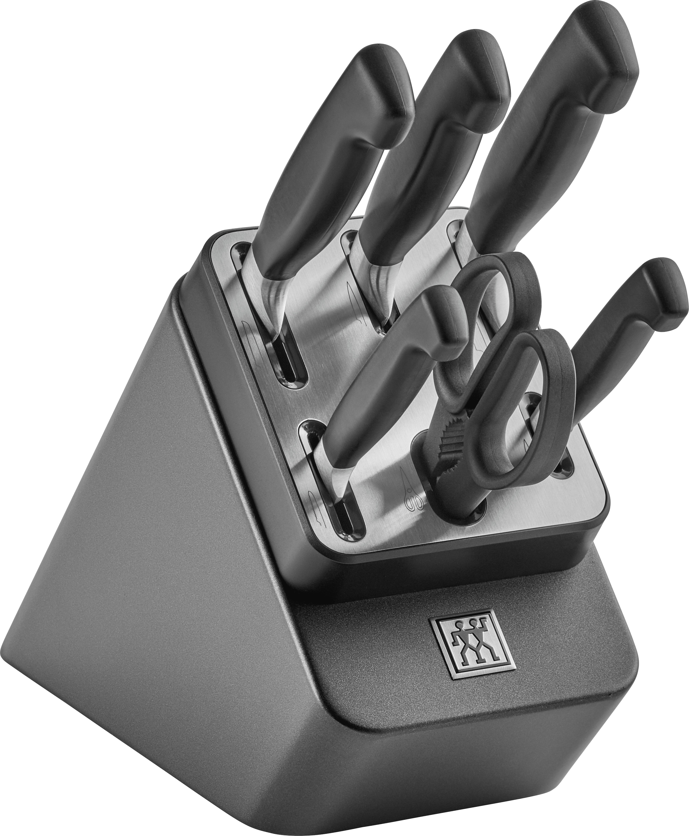 Zwilling J A Henckels Four Star 7 Piece Knife Block Set with v2.0 KiS Technology, Anthracite