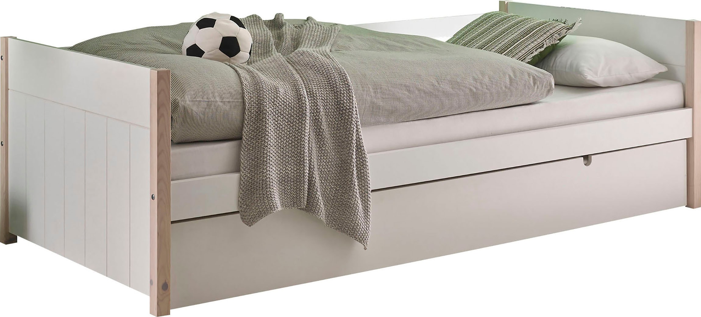Begabino Bettgestell »Tilde Bett, Kinderbett mit 2. Bett«, als Schubkasten verstaubar und höhenverstellbar