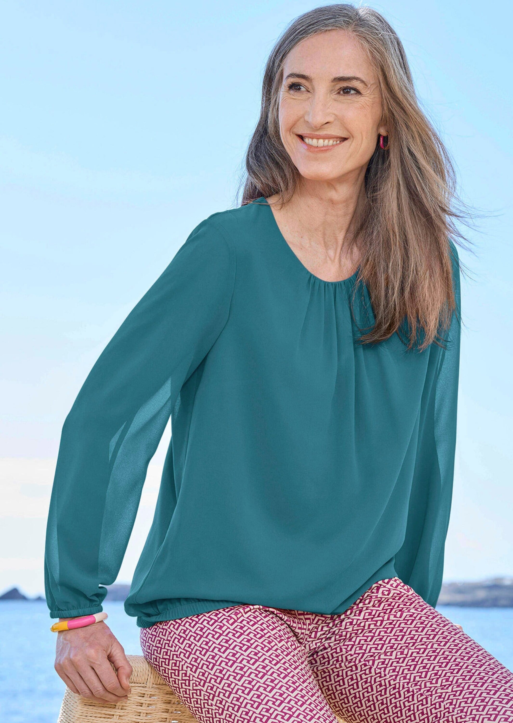 GOLDNER Klassische Bluse »Elegante Bluse aus Chiffon«