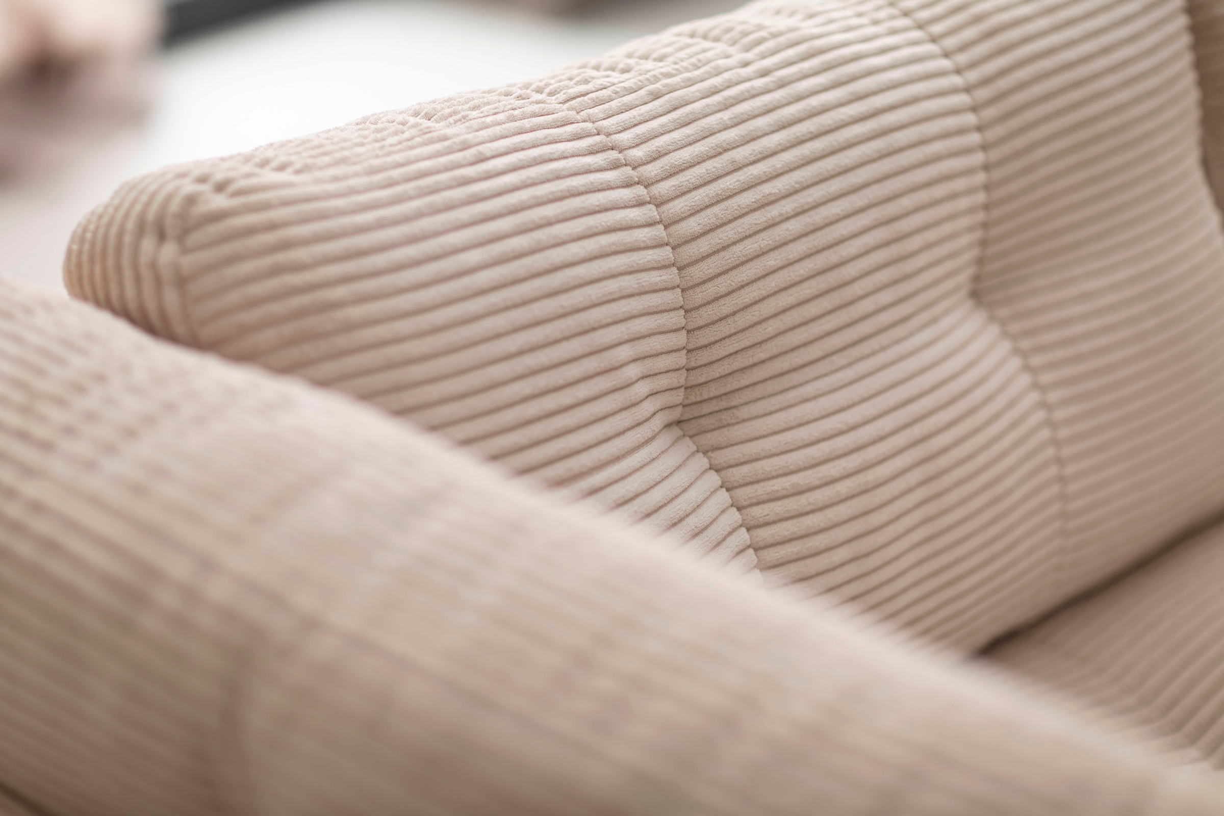 Trends by HG Wohnlandschaft »Landau U-Form«, in Cord-Stoff mit Metallfuß