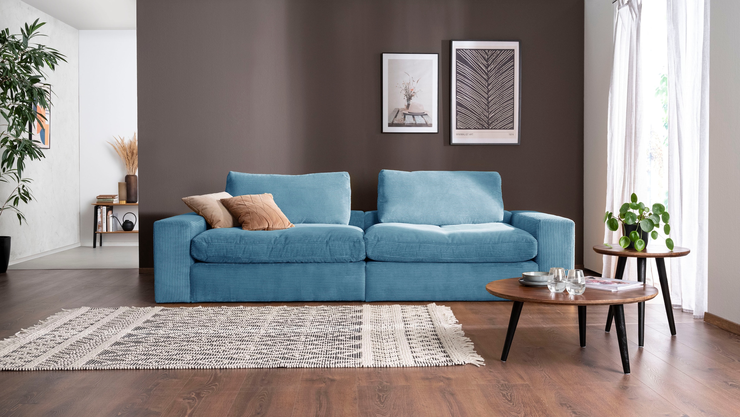 alina Big-Sofa »Sandy«, 256 cm tief, und bequem kaufen cm modernem 123 breit in Cordstoff