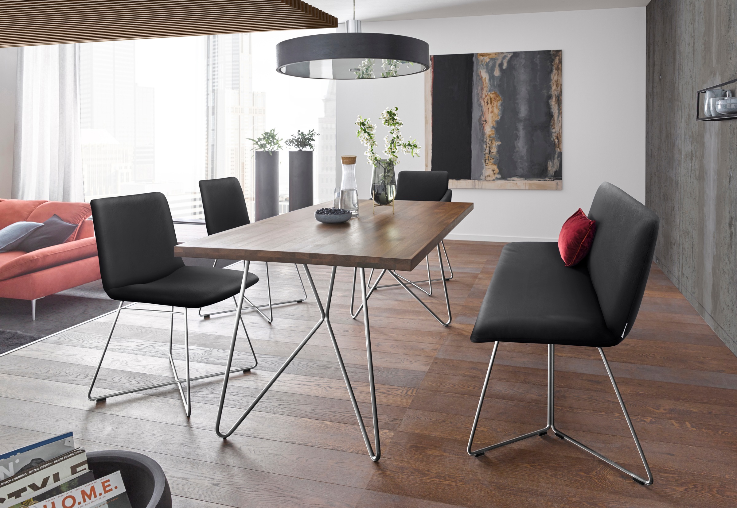 W.SCHILLIG Armlehnstuhl »jakob« () mit Drahtrohrgestell in Chrom glänzend