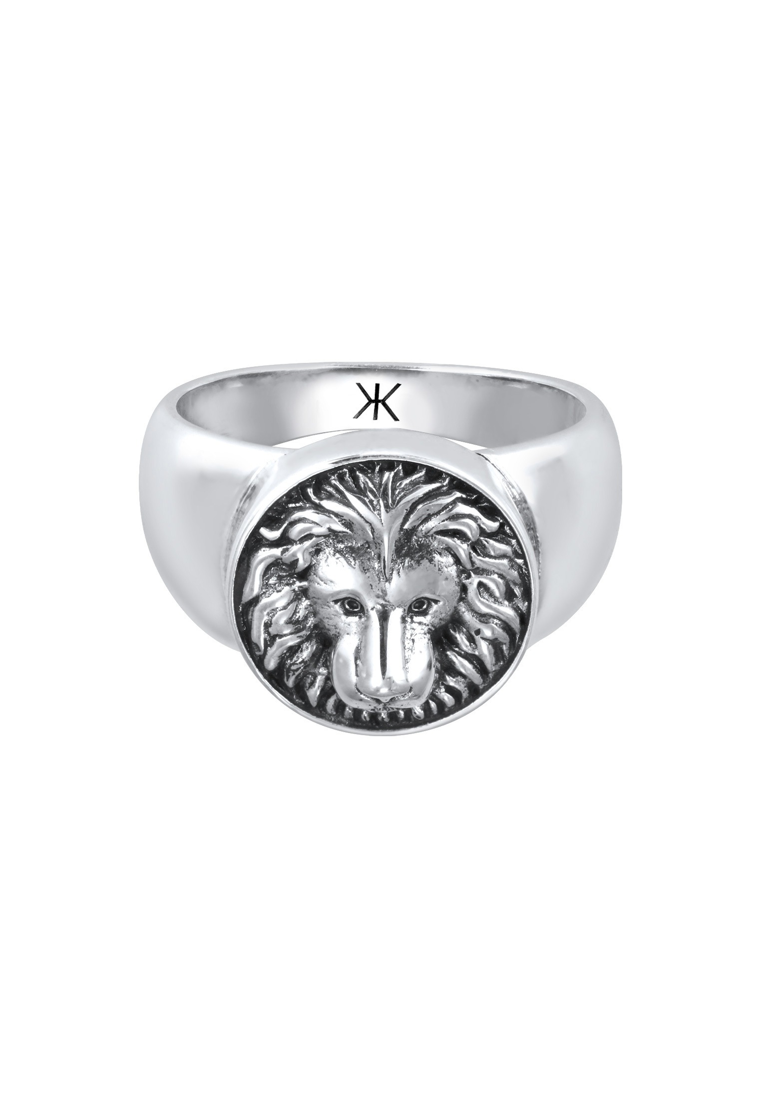 Kuzzoi Siegelring »Ring Herren Siegelring Löwe Prächtig 925 Silber«
