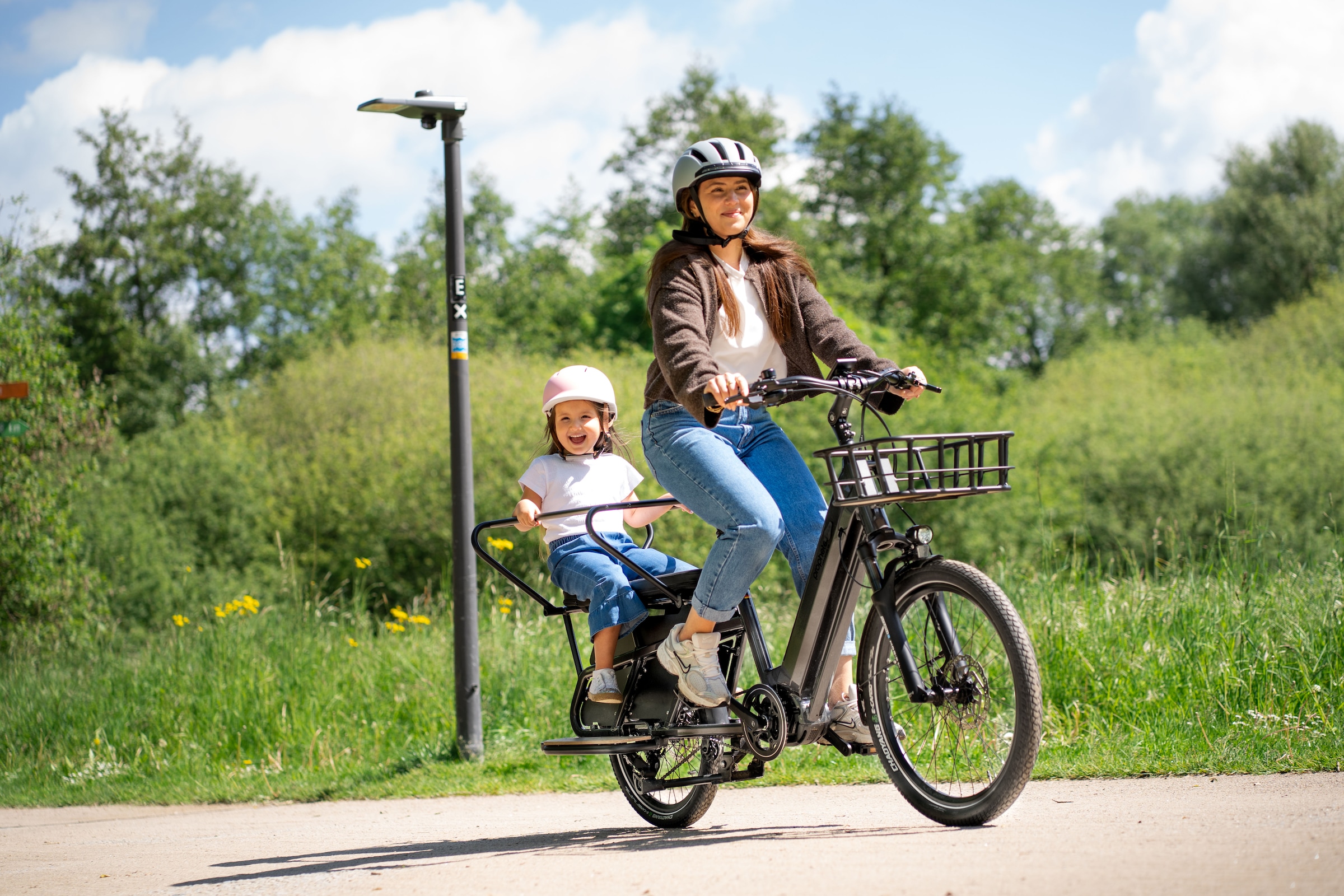 Prophete »Longtail - Urbanicer 4.0 inkl. 2 Sitzpolster« 9 Gang Shimano Cues Schaltwerk Kettenschaltung Mittelmotor 250 W 10 Jahre Garantie auf den Rahmen, Heck-Gepäckträger bis 80kg Zuladung