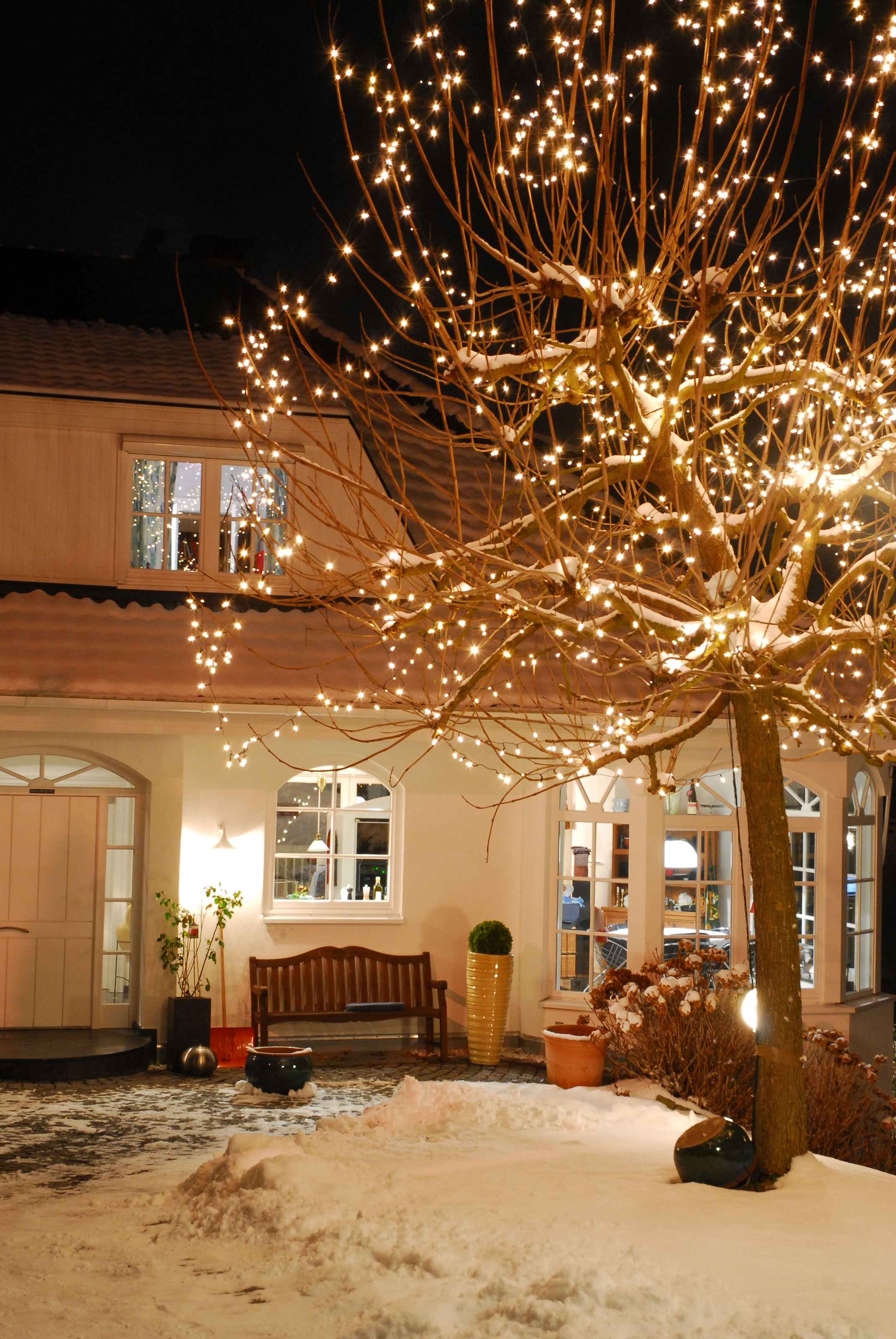 KONSTSMIDE LED-Lichterkette "Weihnachtsdeko aussen" 40 Stk.-flammig LED Minilichterkette, 40 warm weiße Dioden
