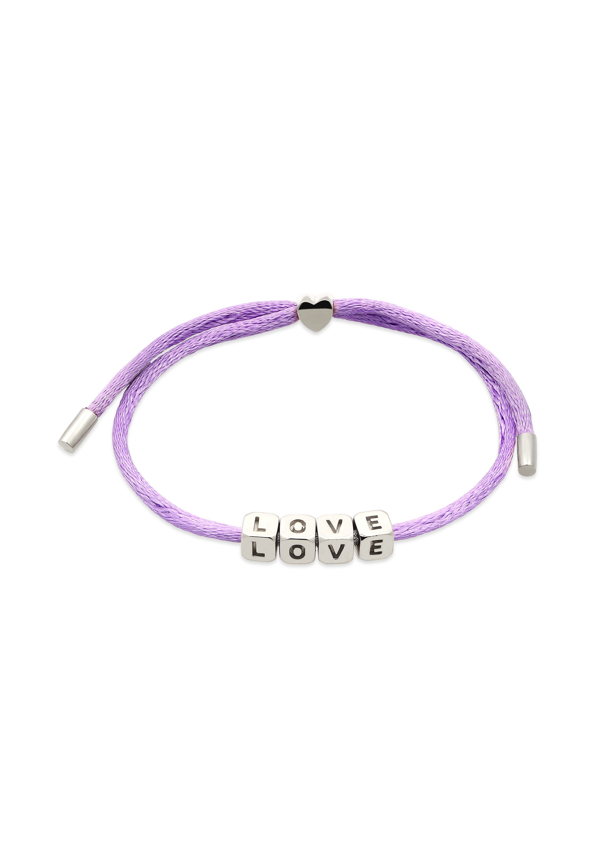 Elli Armkette »Armband Herz Love Lettering 925 Sterling Silber«