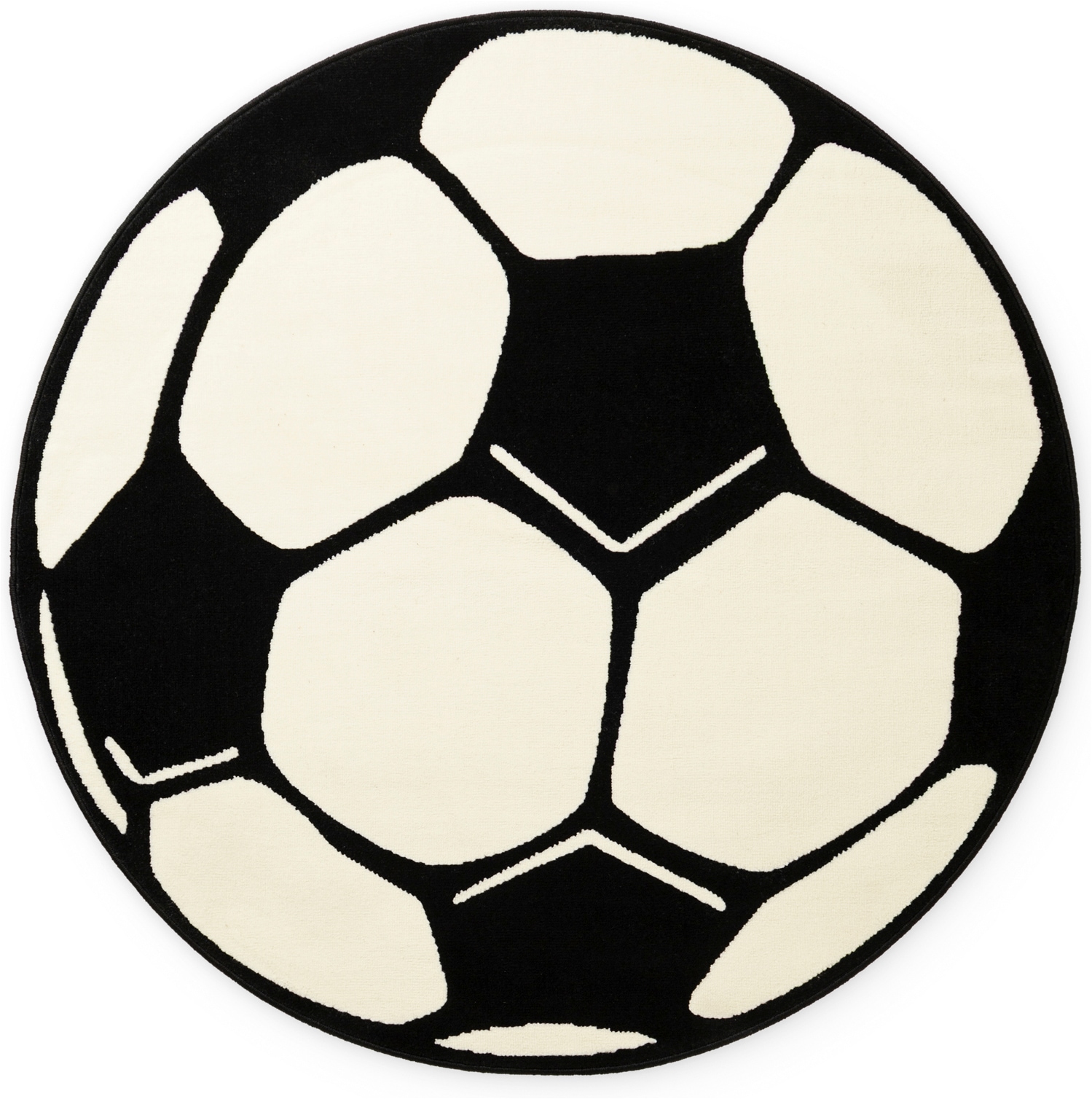HANSE Home Kinderteppich »Fußball« rund 10 mm Höhe Kinder-Teppich, Rutschfest, Kurzflor, Fussball, Kinderzimmer, Spiel