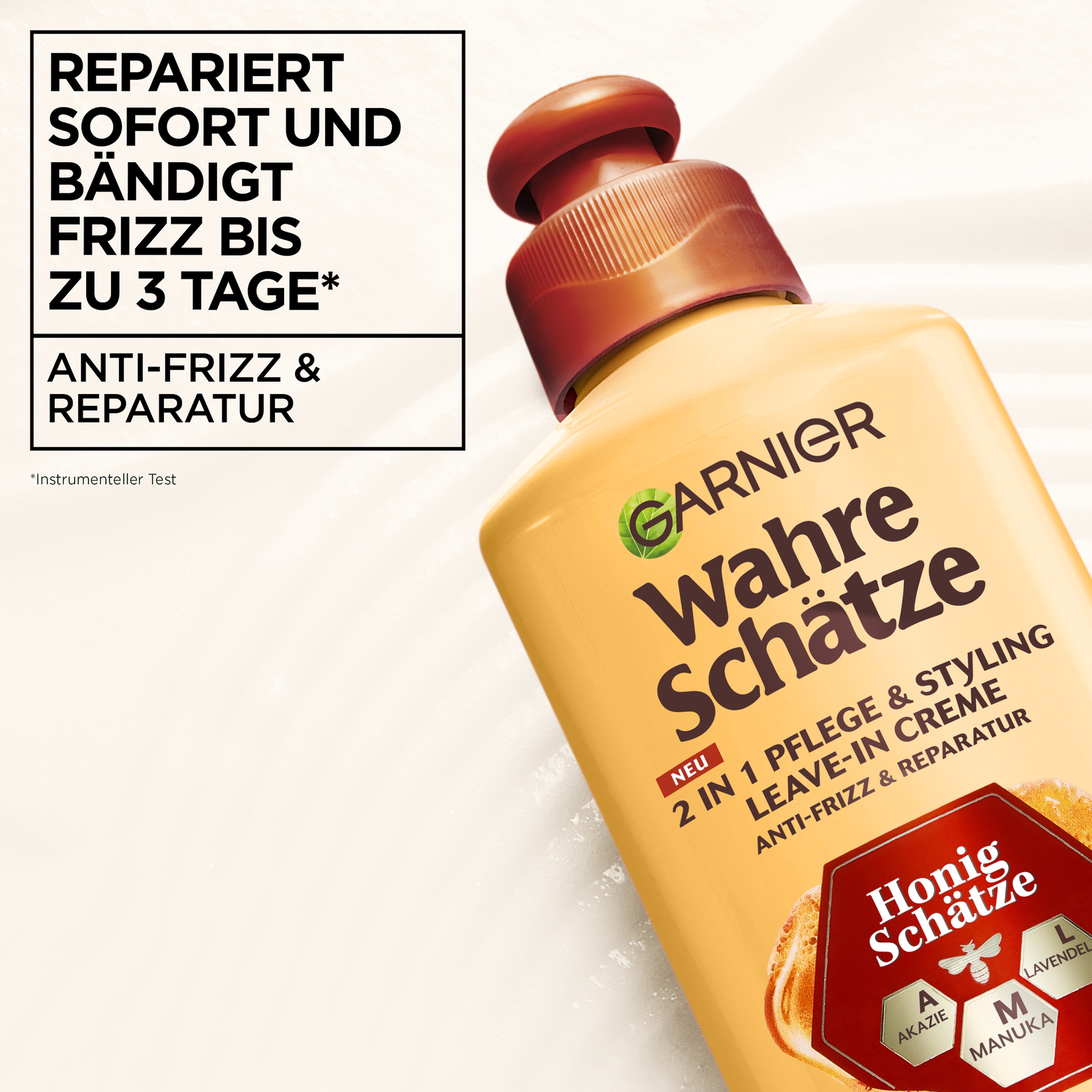 GARNIER Haarmousse »Garnier Wahre Schätze 2-in-1 Pflege & Styling Honig Schätze«