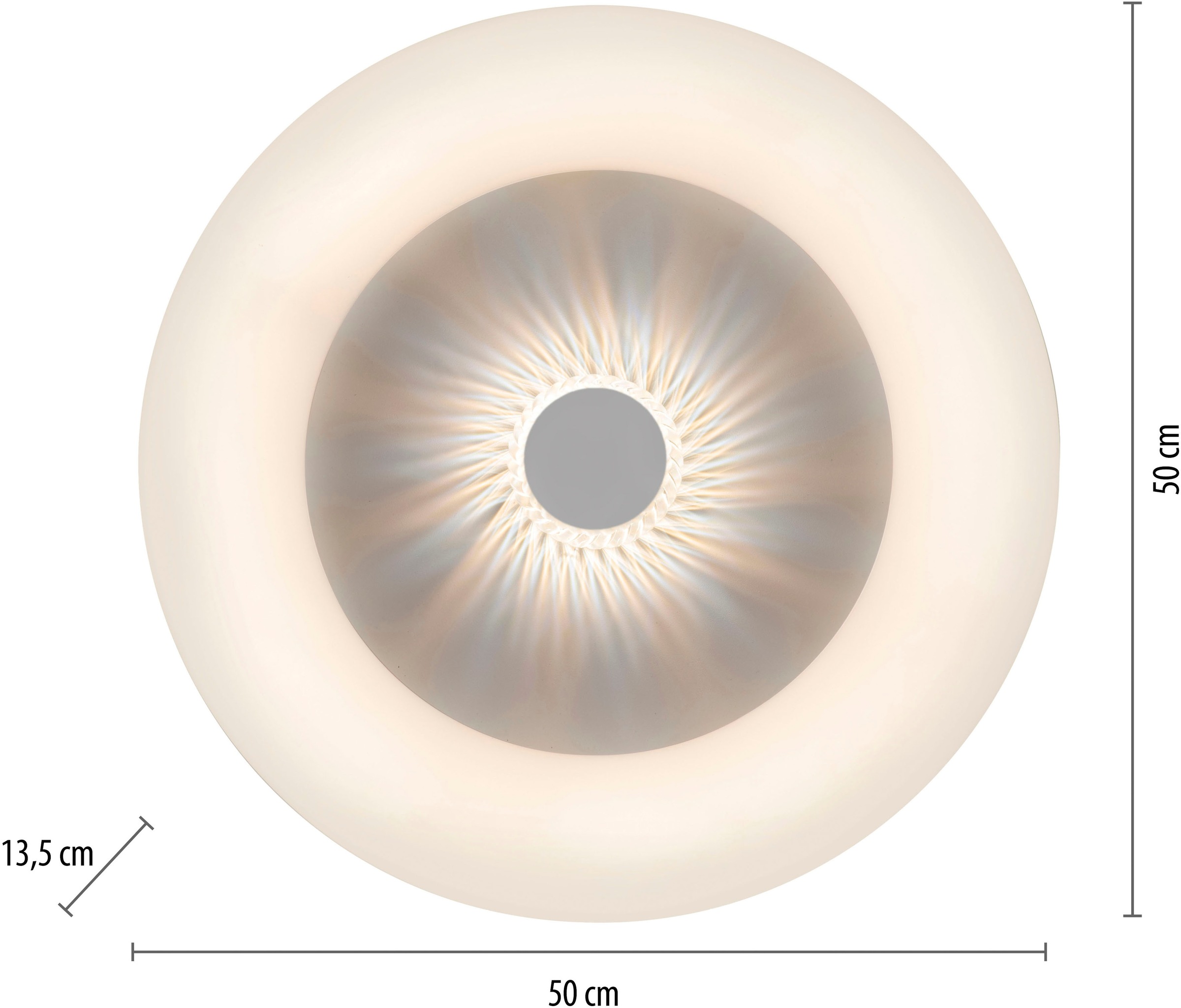 JUST LIGHT Deckenleuchte »VERTIGO« LED-Board 1 Stk. warmweiß - kaltweiß CCT über Fernbedienung, Funk inkl., separat steuerbar über FB, Memory
