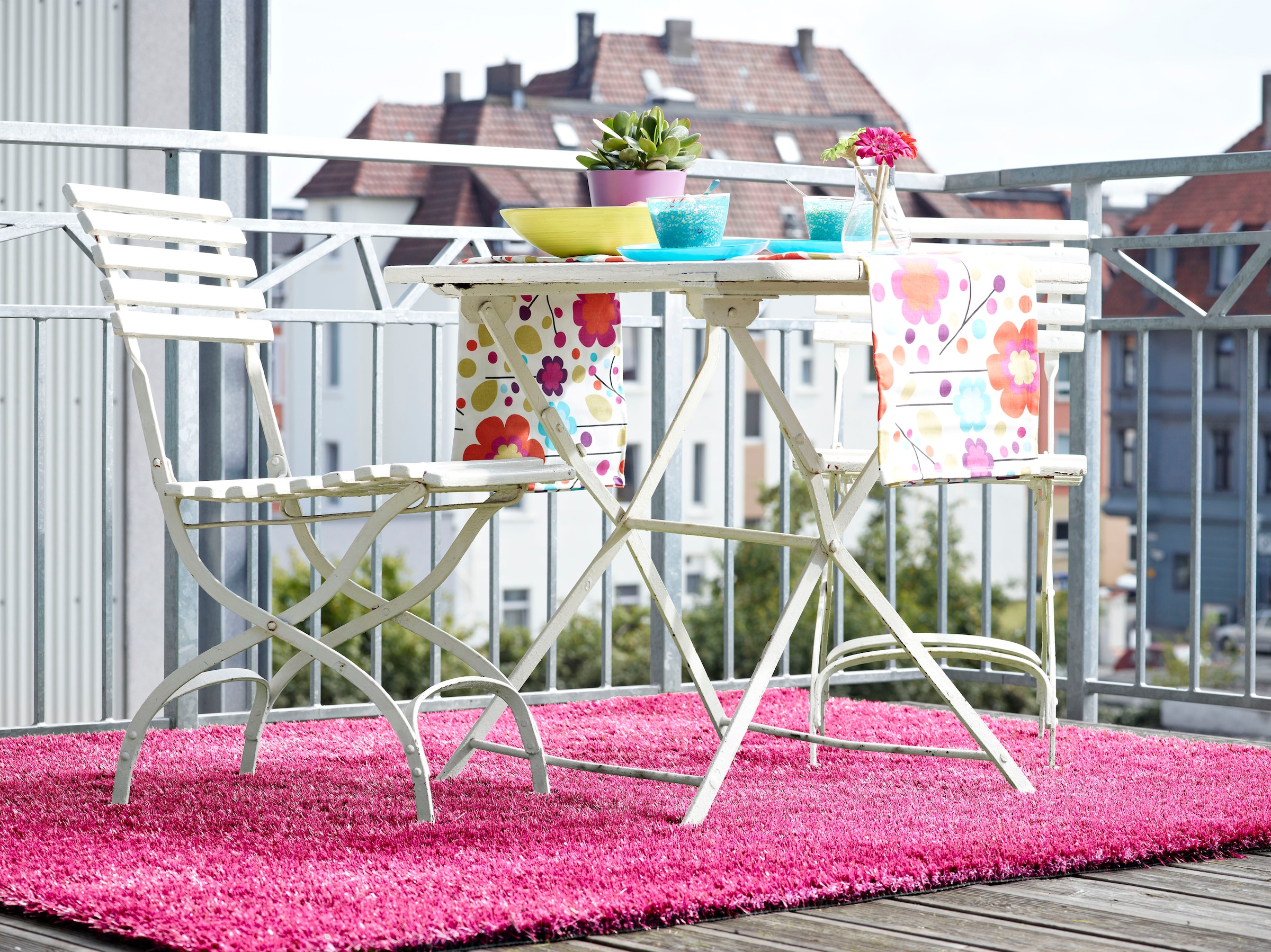 Andiamo Kunstrasen »Trendy, Made in Netherlands«, rechteckig, 25 mm Höhe, Rasenteppich, moderne Optik, mit Drainagelöchern, strapazierfähig
