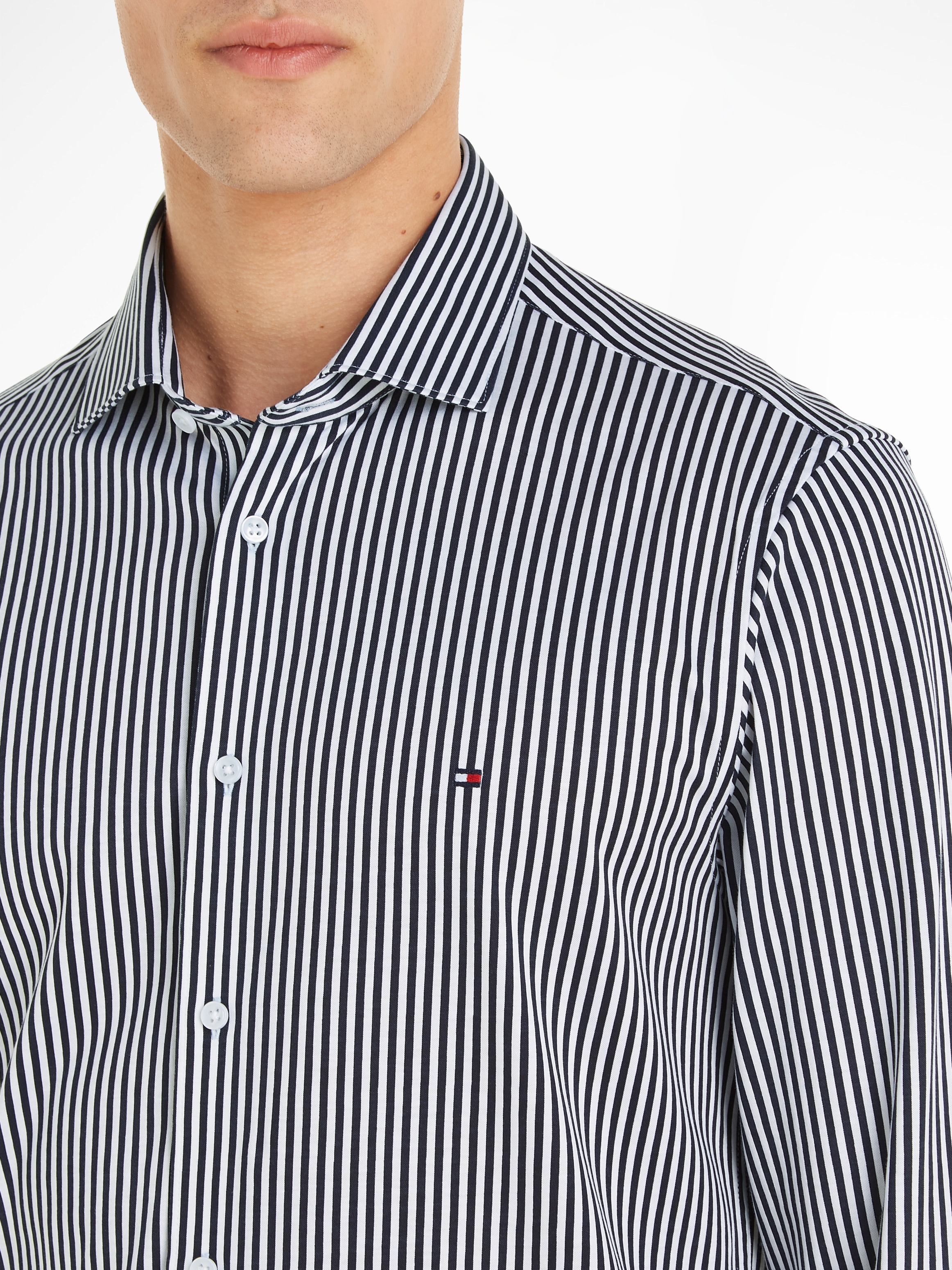 Tommy Hilfiger Langarmhemd »CL KNITTED STRIPE SF SHIRT«