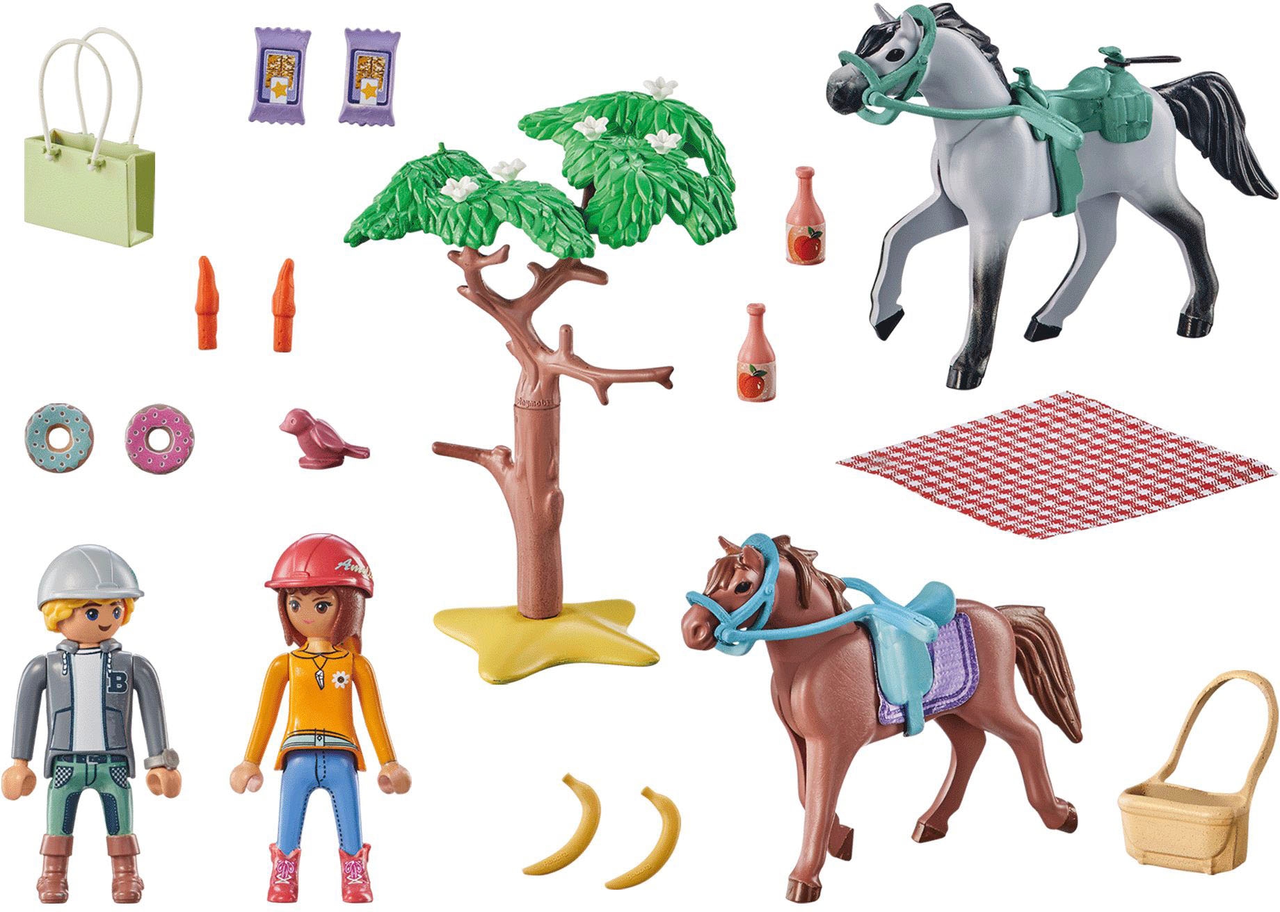 Playmobil® Konstruktions-Spielset »Reitausflug an den Strand (71470), Horses of Waterfall« mit Amelia und Ben; teilweise aus recyceltem Material; Made in Europe