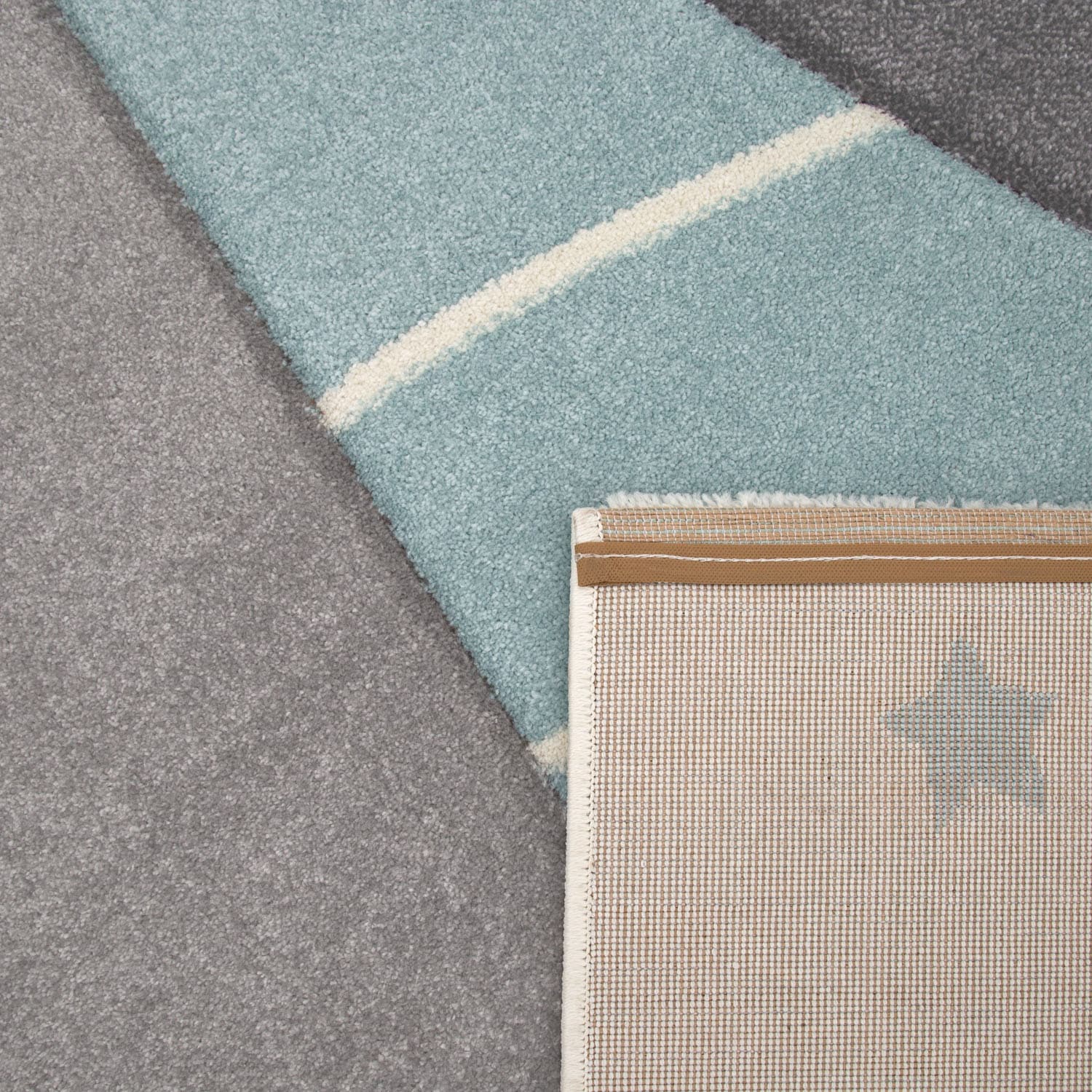 Paco Home Kinderteppich »Cosmo 707«, rund, 18 mm Höhe, 3D-Design, niedliches Motiv Berge & Sterne, Pastell-Farben