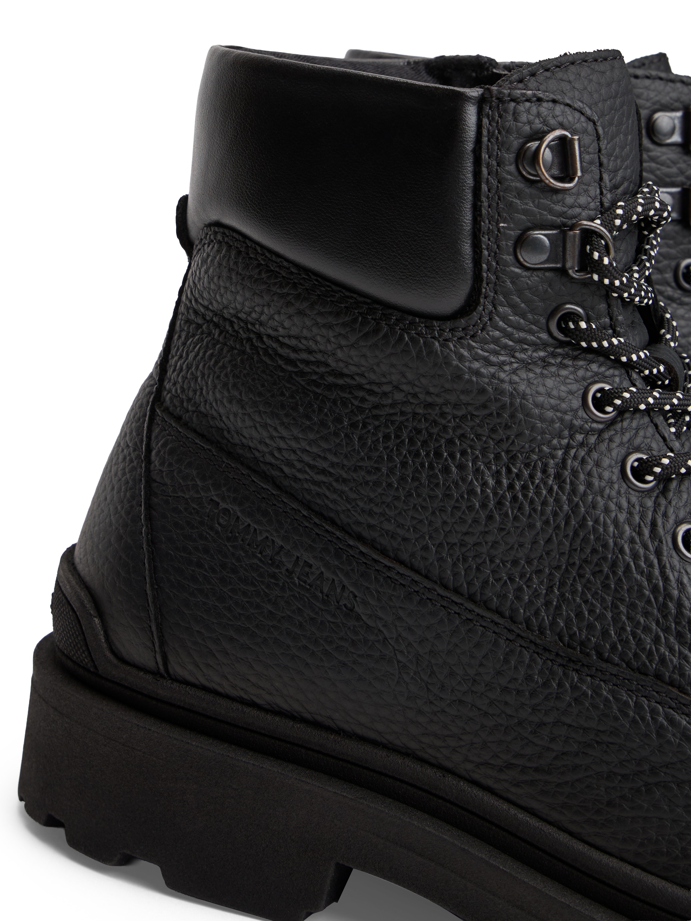 Tommy Jeans Schnürboots »TJM LACE UP BOOT LEATHER«  , Schnürstiefelette mit weich abgepolstertem Schaftrand