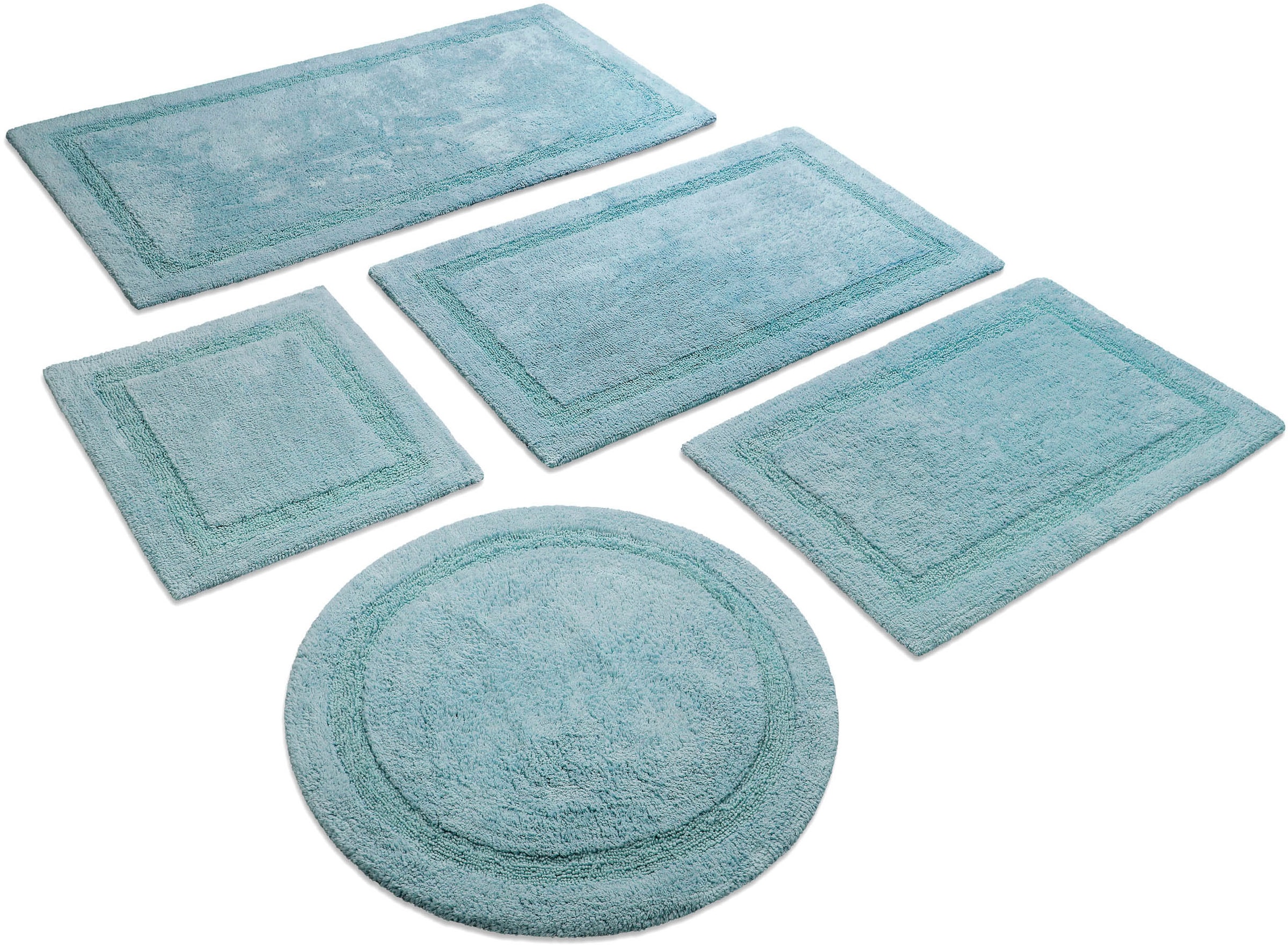 Wecon home Basics Badematte "Knut" Höhe 20 mm waschbar, rutschfest, strapazierfähig, pflegeleicht, Bordüre, weich