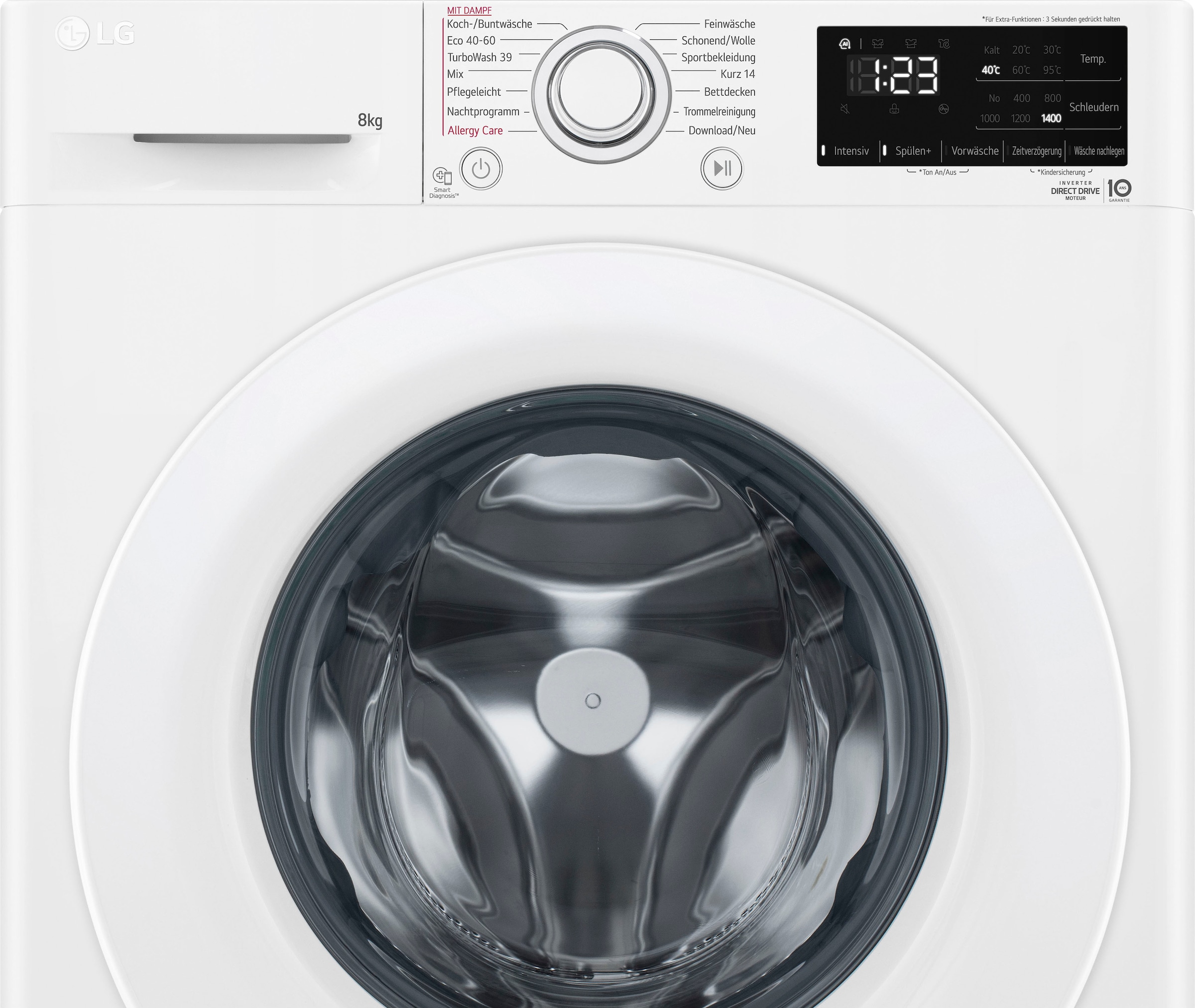 LG Waschmaschine 3 mit kg, »F4WV3183«, XXL Garantie 8 F4WV3183, U/min 1400 Jahren 3