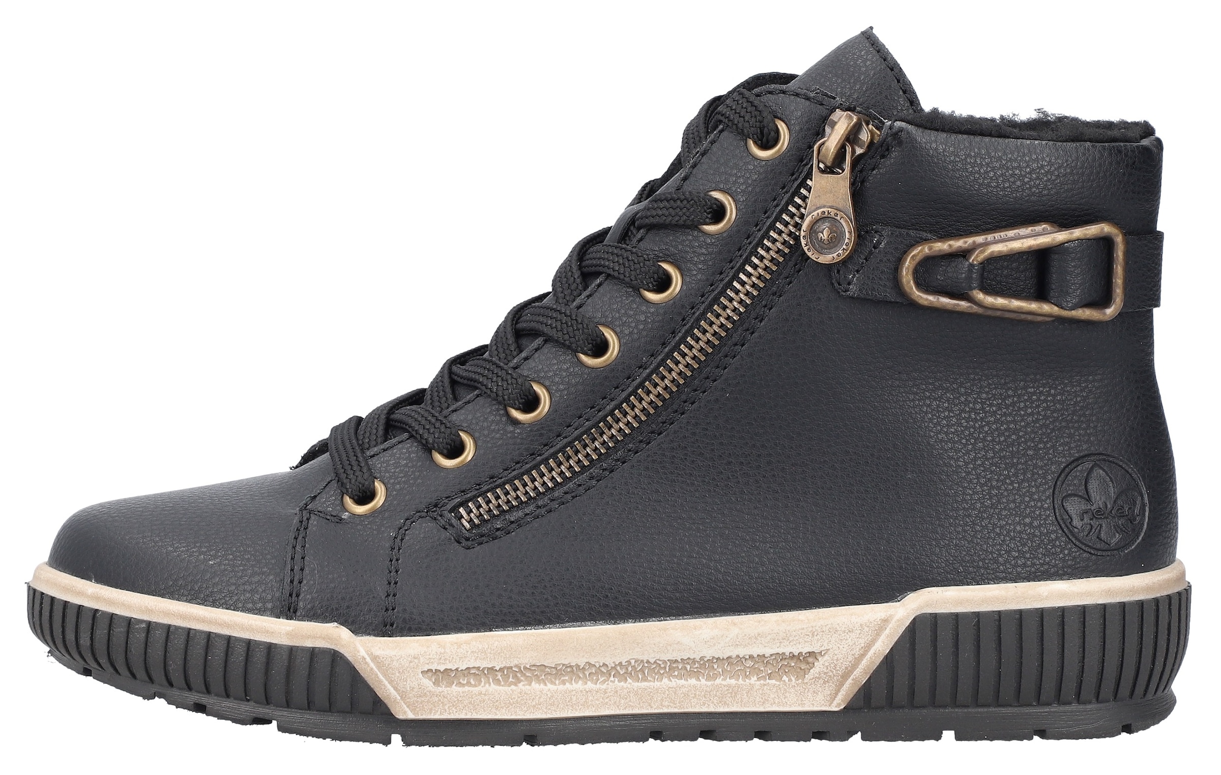 Rieker Winterboots, Schnürboots, High Top Sneaker mit praktischem Reißverschluss