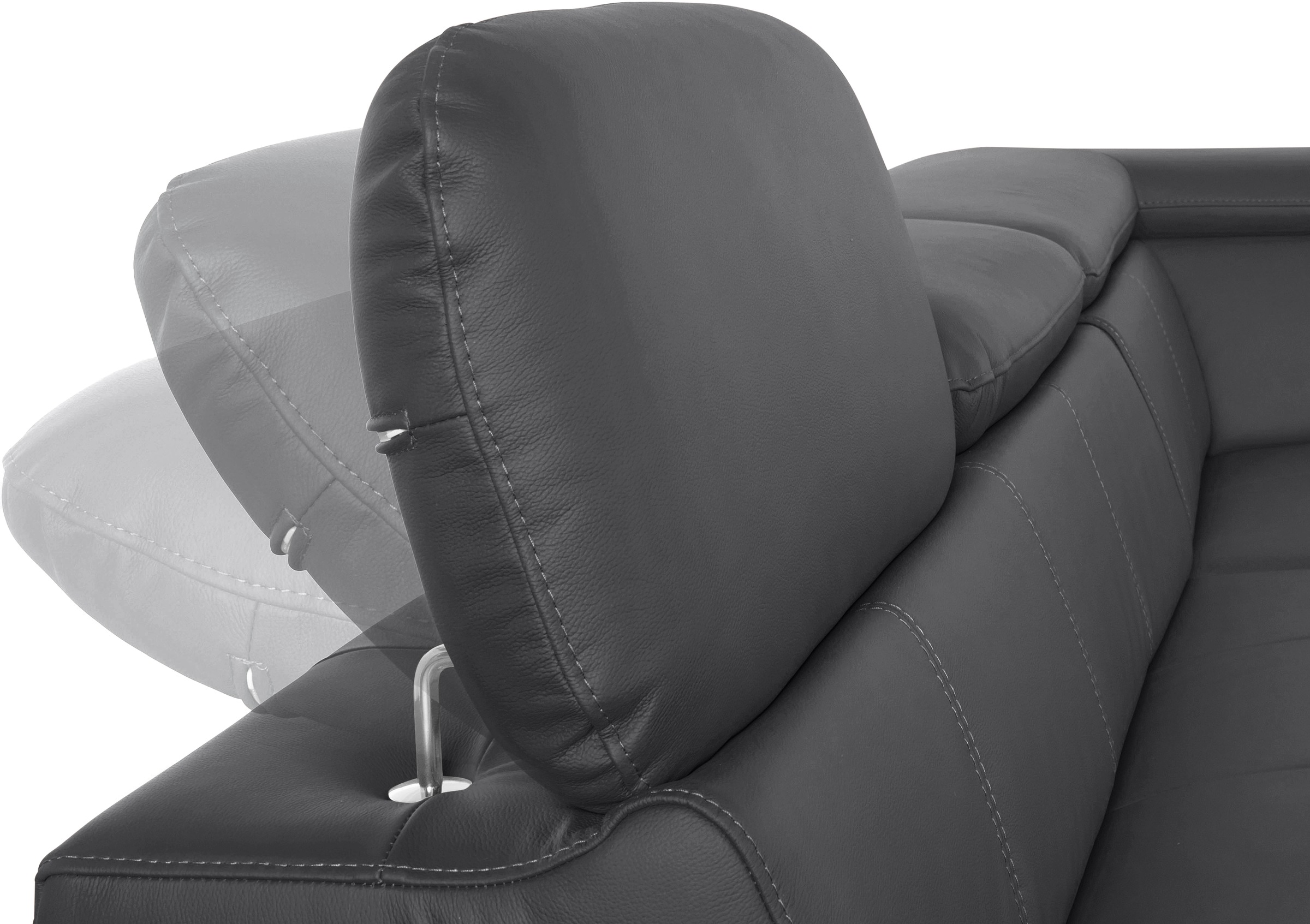 COTTA Ecksofa »Chef L-Form«, mit Kopfteilverstellung, edle Metallkufen, wahlweise mit Bettfunktion
