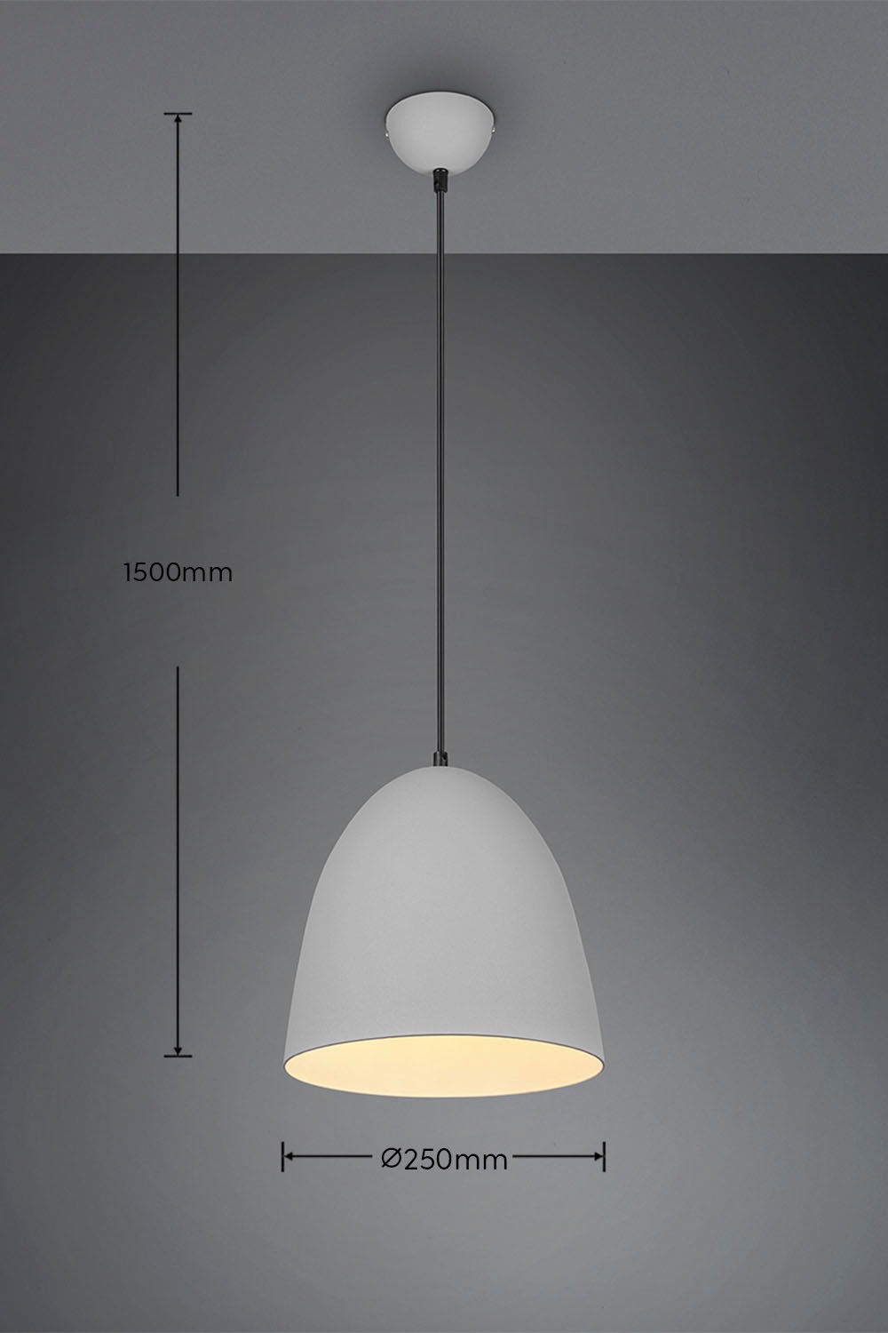 REALITY Leuchten Pendelleuchte »Tilda«, 1 flammig, Leuchtmittel E27 | ohne Leuchtmittel, elegante Hängelampe, max 150cm höhenverstellbar, exkl 1xE27 max 40W