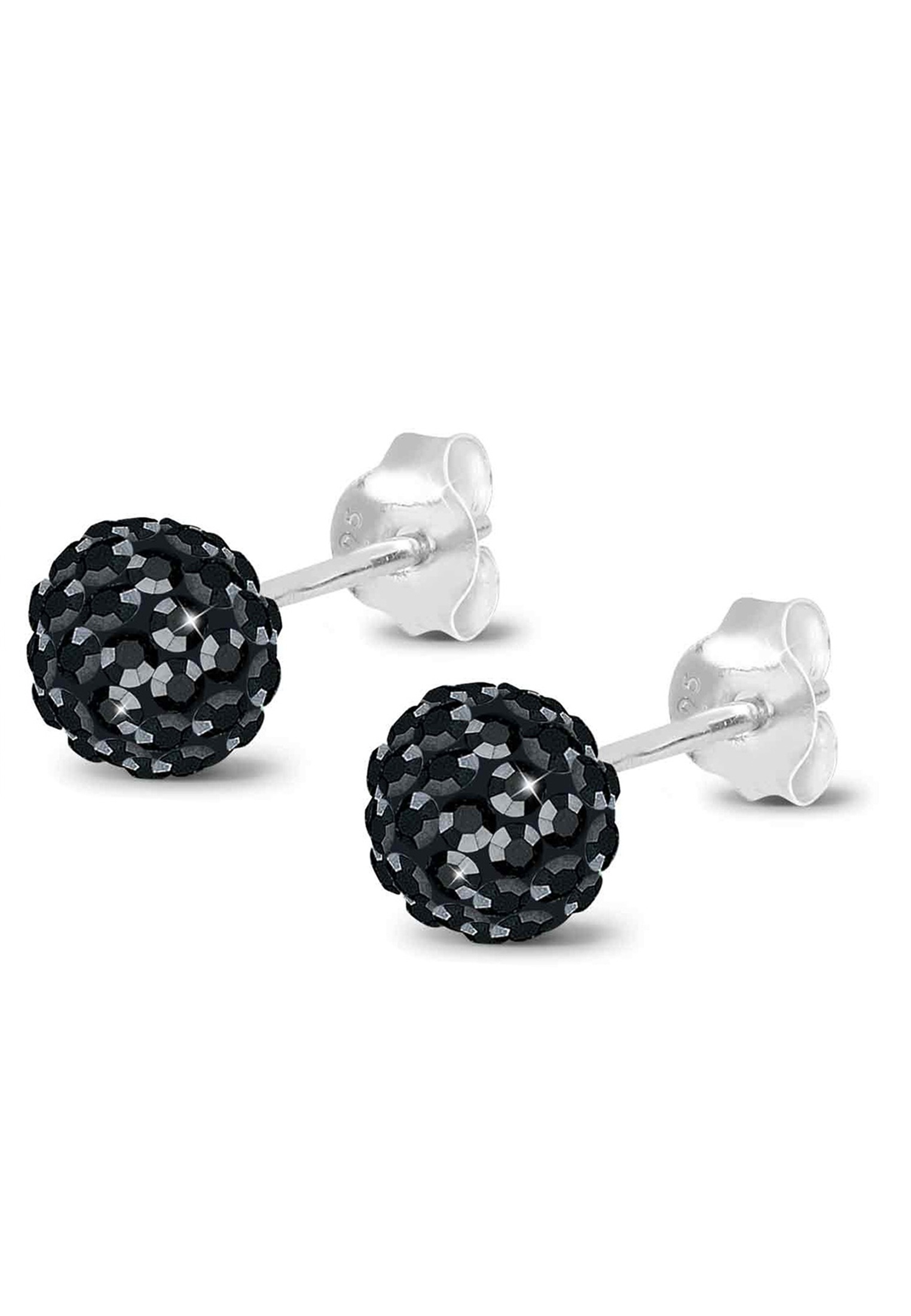 Elli Paar Ohrstecker »Ohrringe Kugel Funkelnd Kristalle 925 Silber«