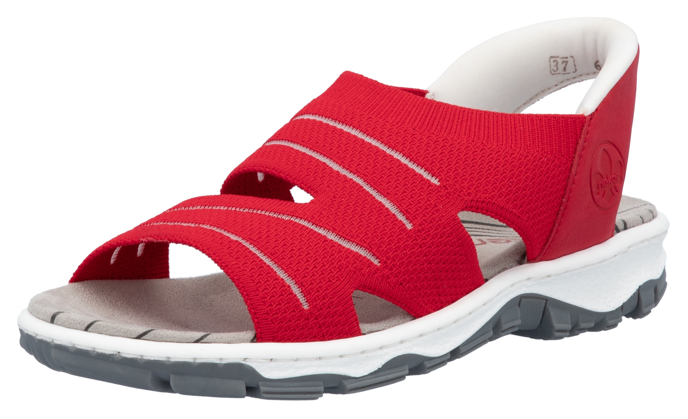 Rieker Sandale, Trekkingsandale, Outdoorsandale, Sommerschuh mit Elastik-Einschlupf