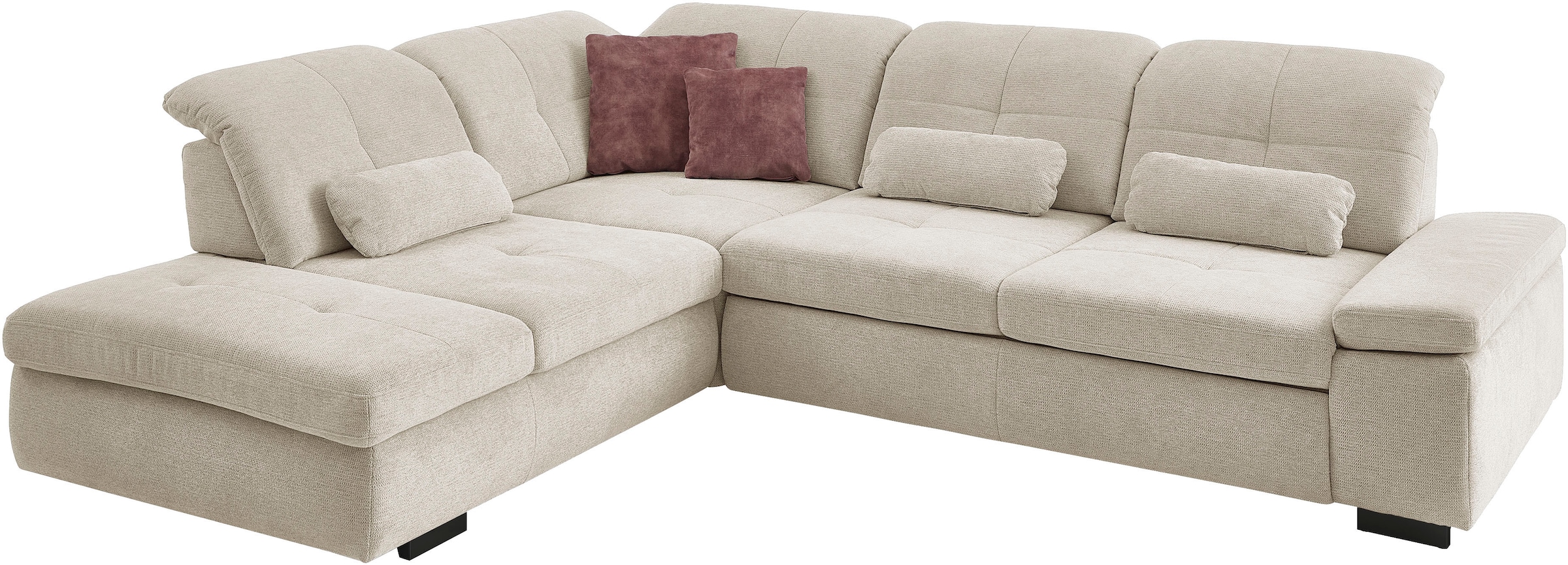 Die PlanBar Ecksofa »MP-IN16012 L-Form mit Federkern-Polsterung« inkl. Sitztiefenverstellung, optional mit Funktionen,