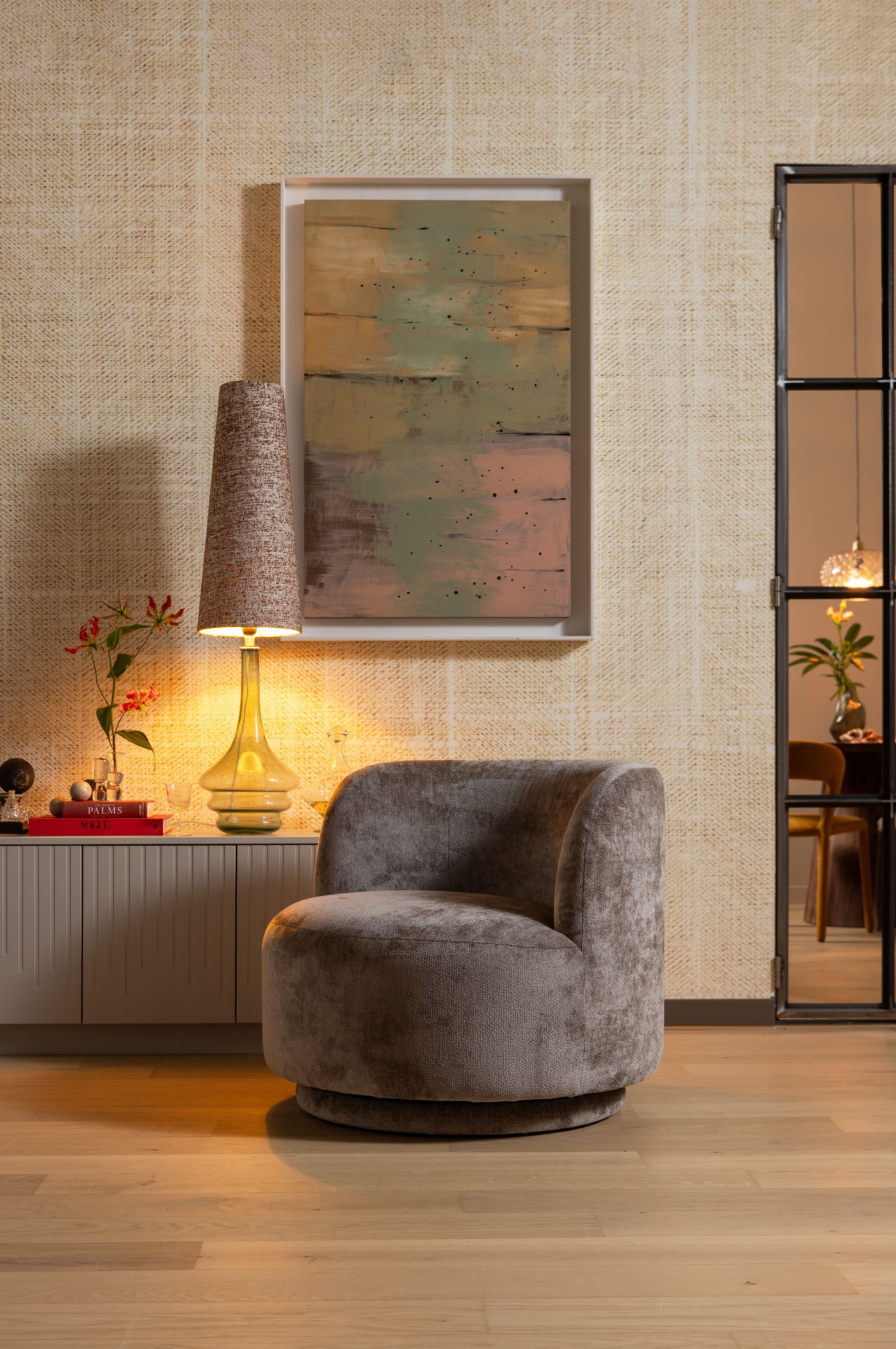 WOOOD Drehsessel »Popular«, frei im Raum stellbar, H 72 cm x B 81 cm