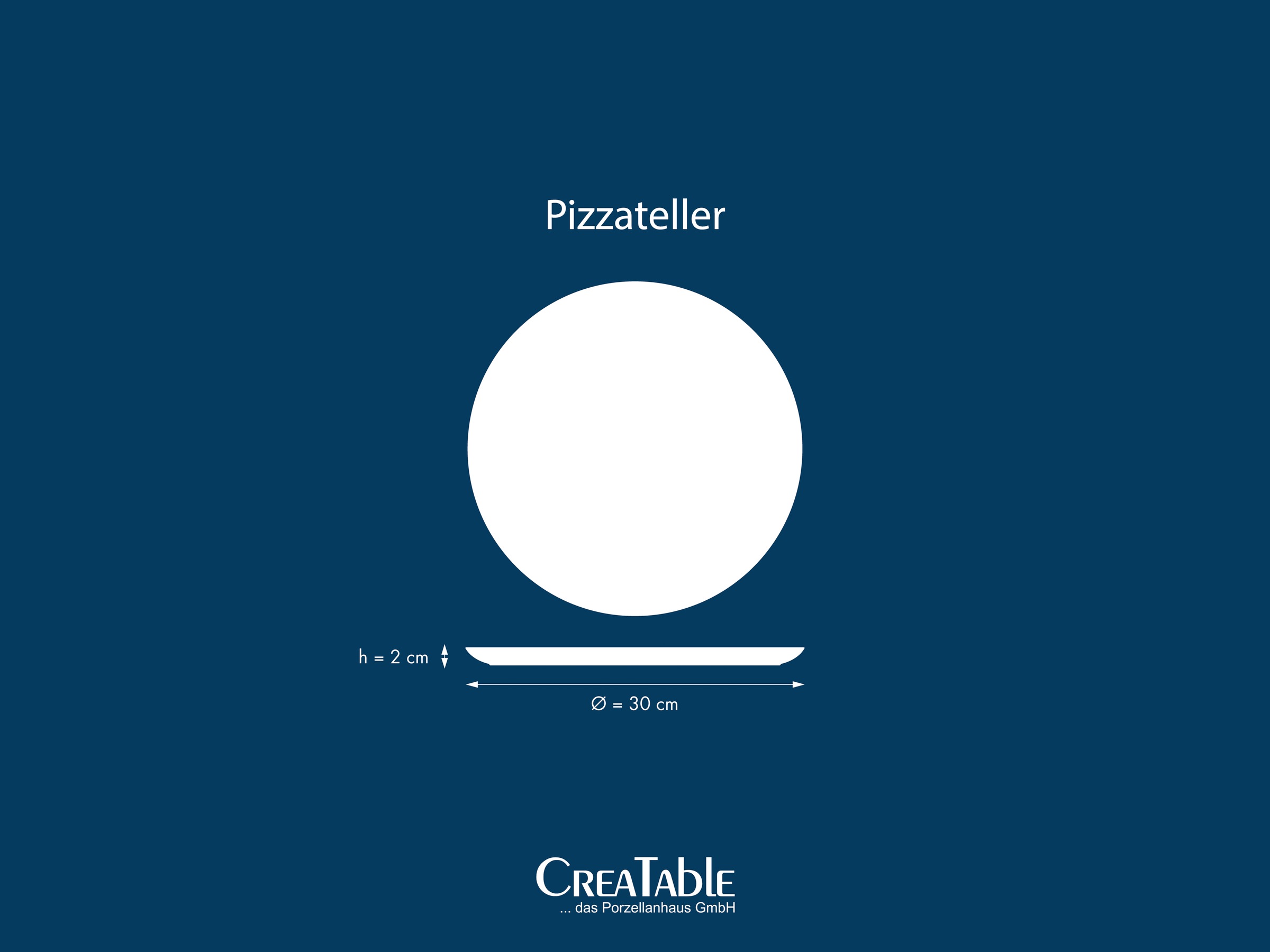 CreaTable Pizzateller »Milano Sofia, Teller Set, 4-tlg.« Vielseitig einsetzbar, Europäische Qualität