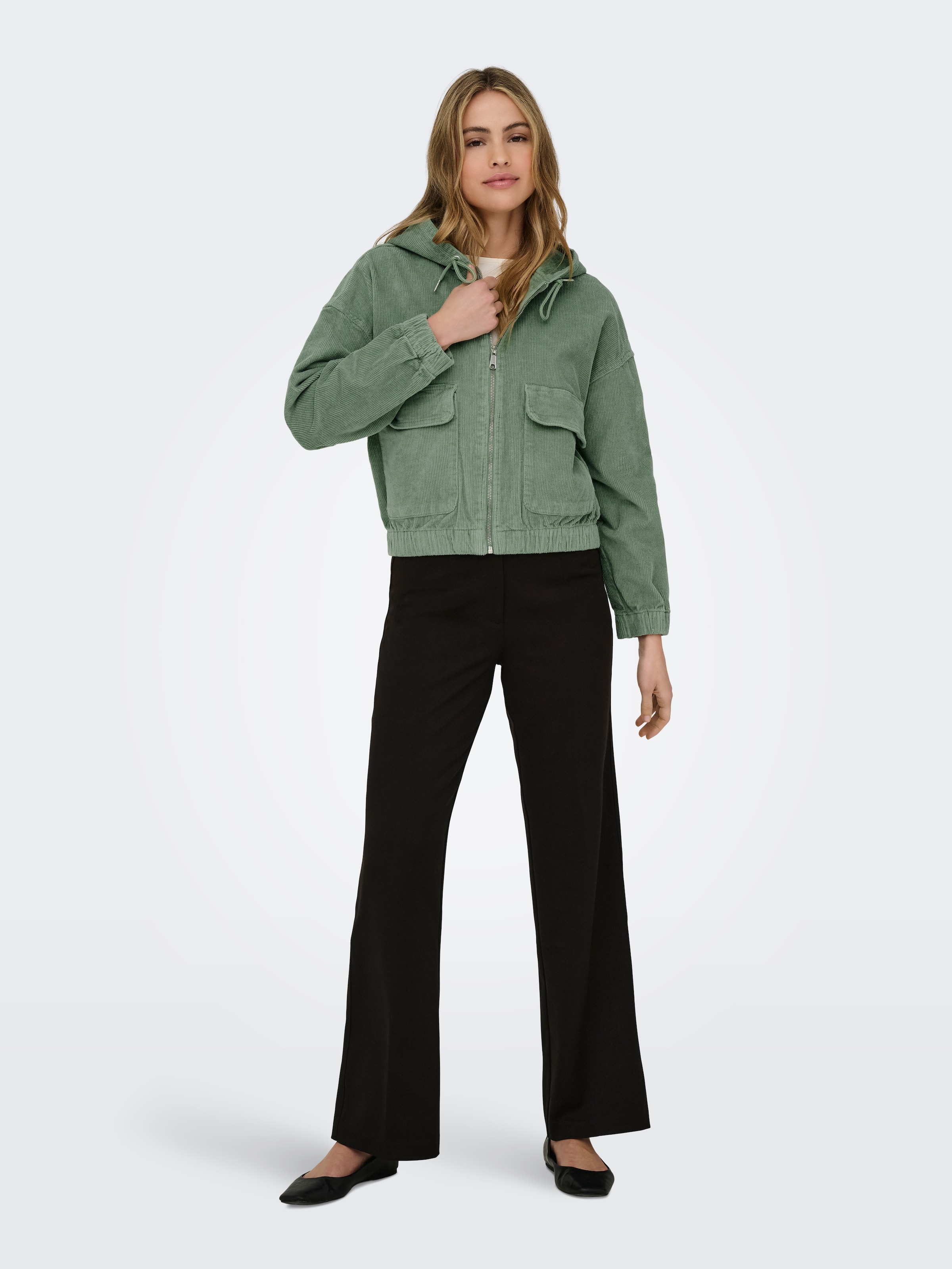 ONLY Cordjacke »ONLKENZIE L/S CORD JACKET PNT NOOS« mit Kapuze