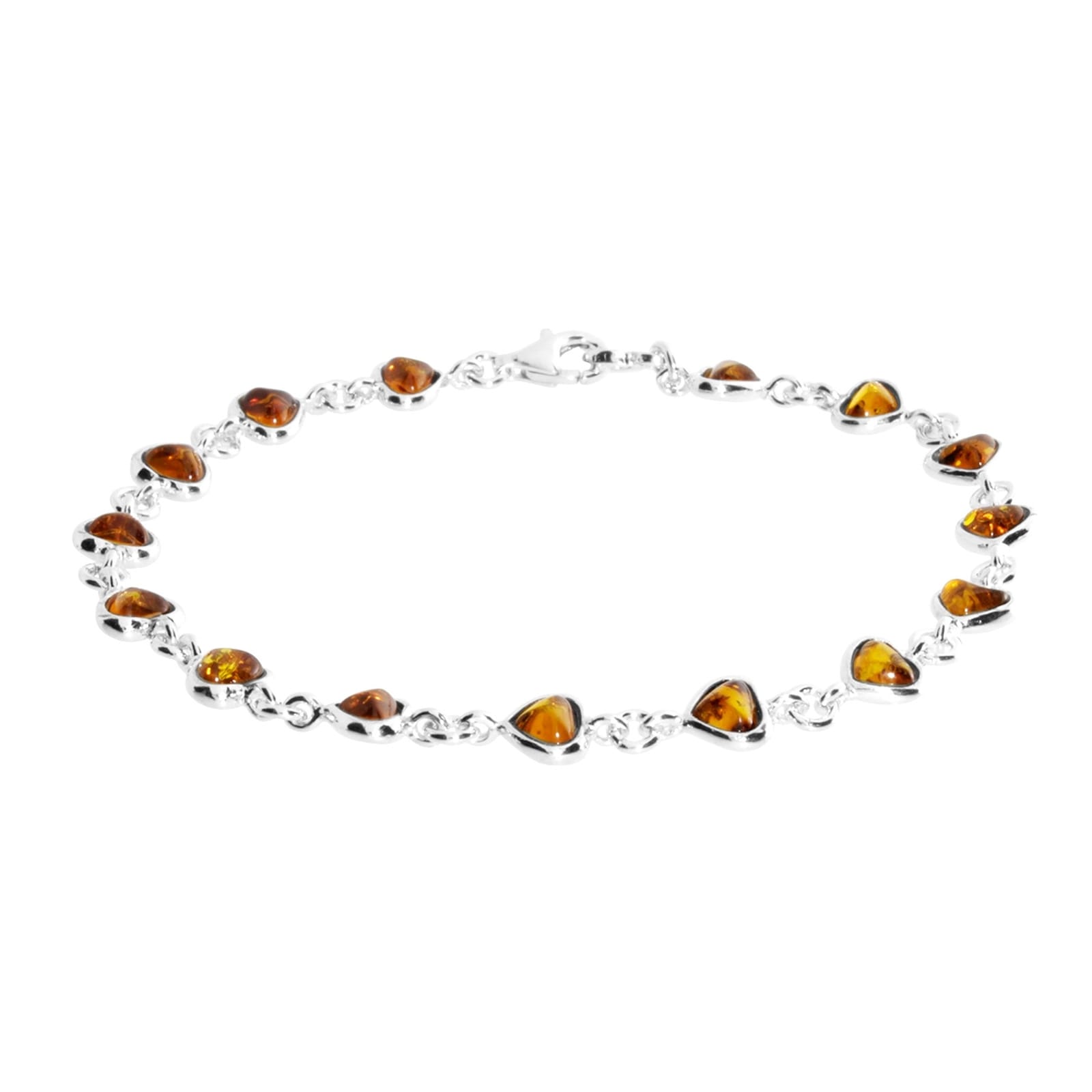 OSTSEE-SCHMUCK Armband »- kleines Herz - Silber 925/000 - Bernstein«