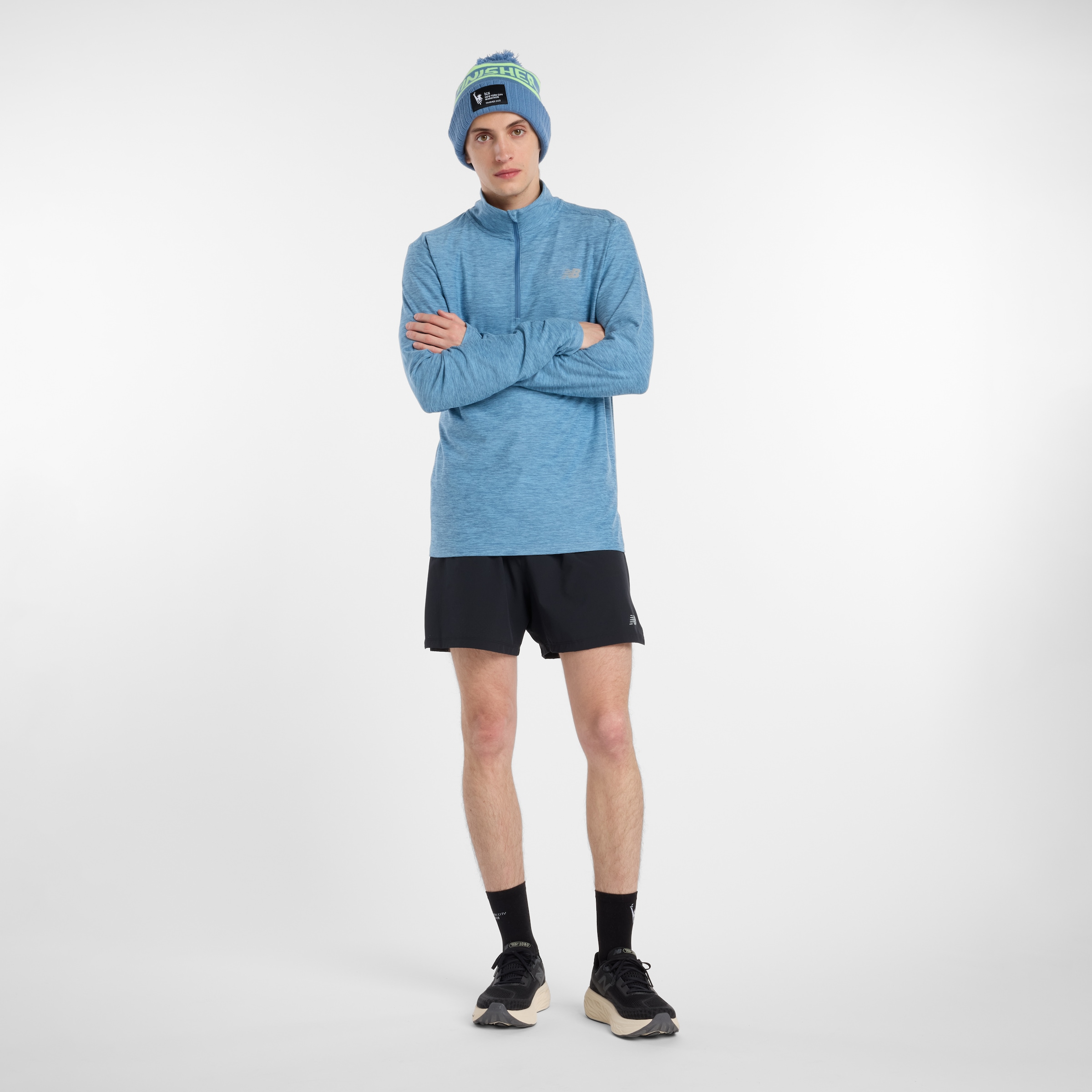 New Balance Laufshirt »Space Dye 1/4 Zip«, mit Label