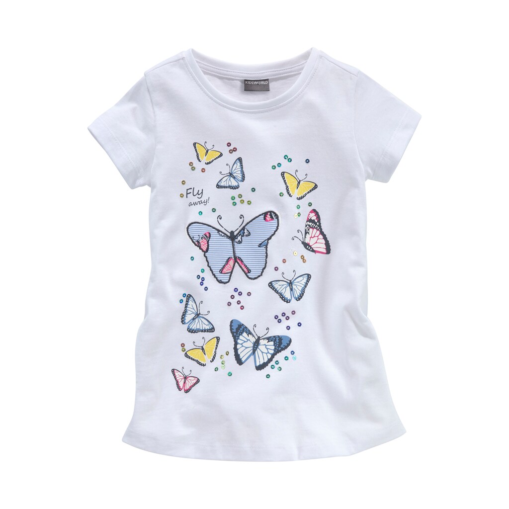 KIDSWORLD Shirt & Leggings, (Set), mit Schmetterlingsmotiv