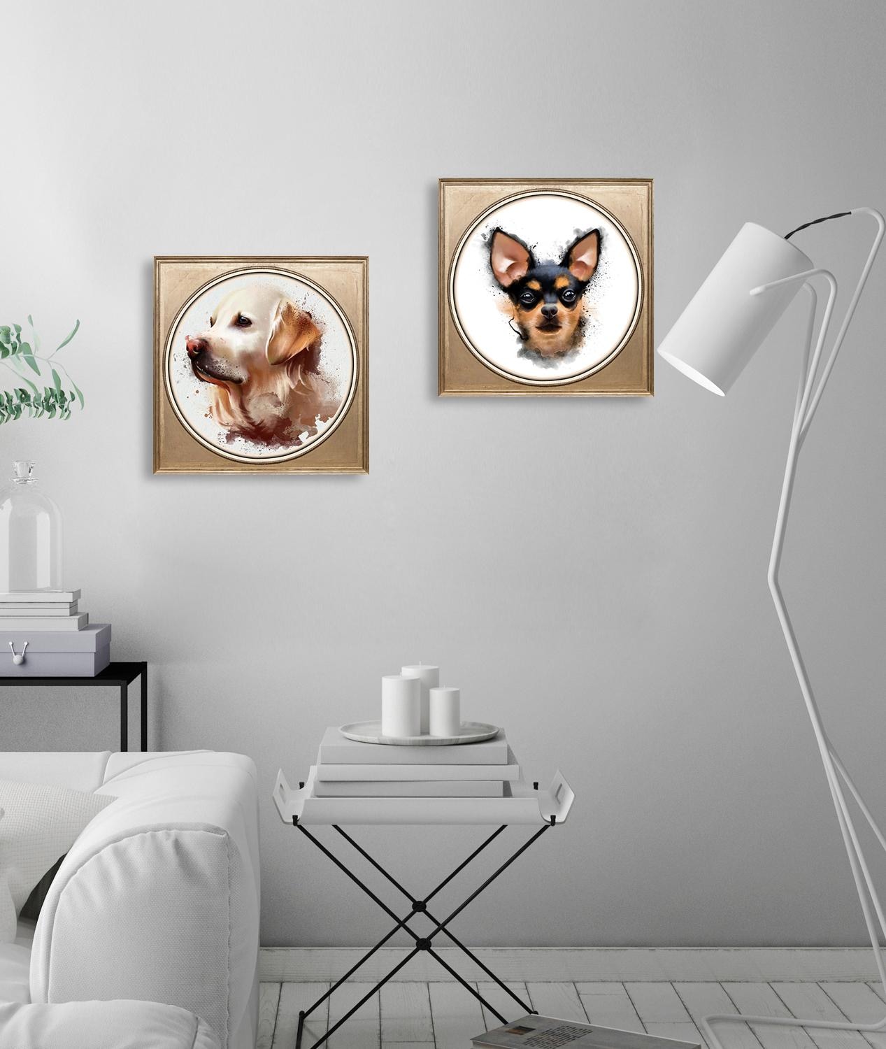 queence Acrylglasbild »Golden Retriever«, Kunst-Gemälde-Tiere-Hund-Hunde-Hundebilder-Haustiere, Fine Art-Print in Galeriequalität