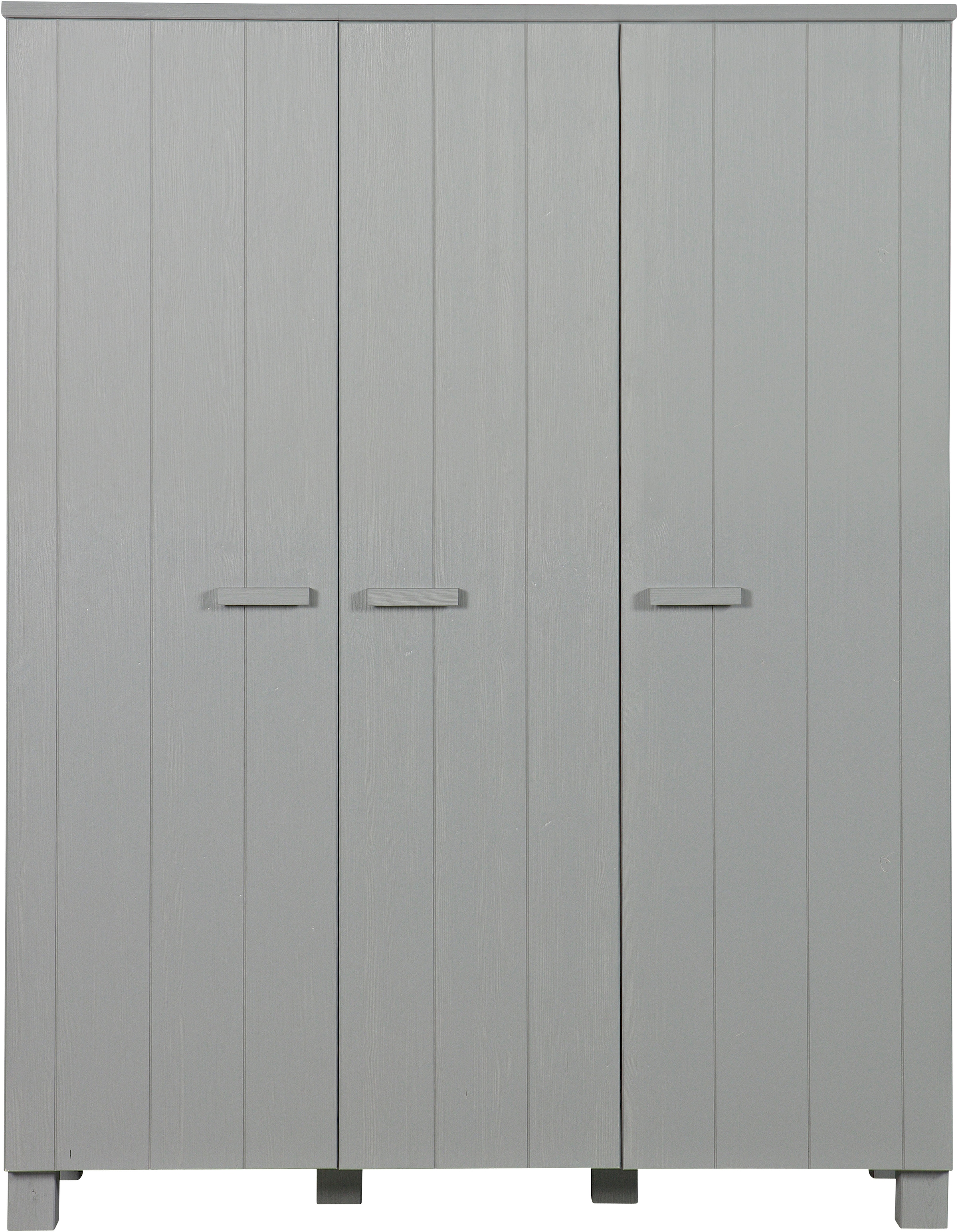 WOOOD Kleiderschrank »Dennis mit gebürsteter Oberfläche (3-türig)« FSC® Massivkiefer, gebürstet, Hang- und Legbereich