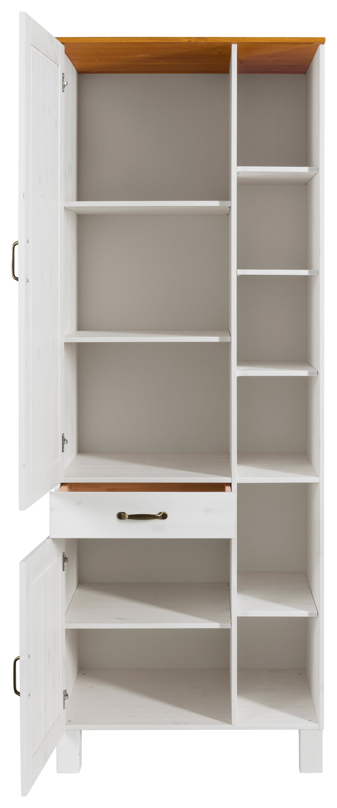 Home affaire Hochschrank »Alby« Breite 75 cm, 2 Türen, 1 Schubkasten, 6 offene Fächer