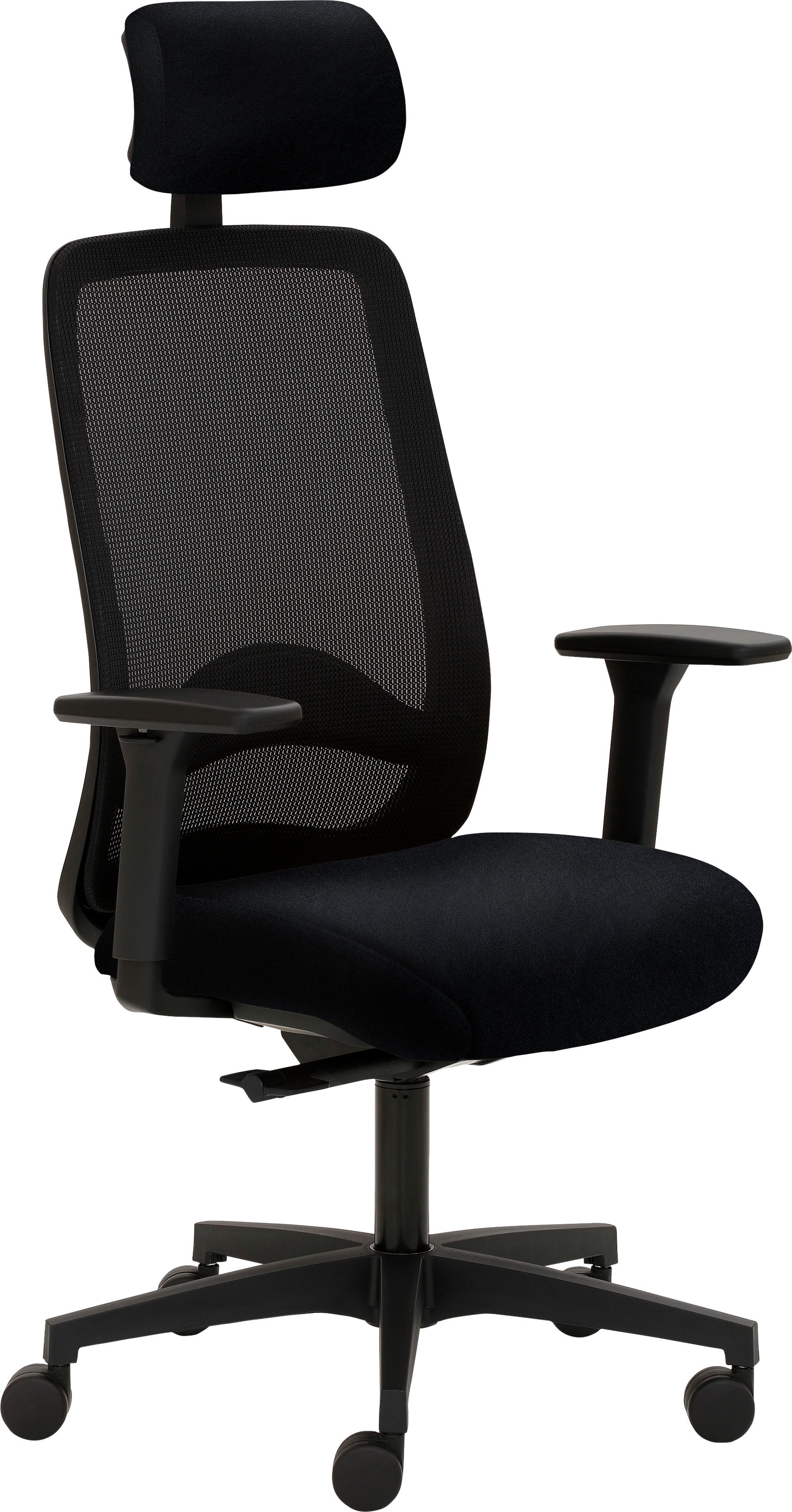 Mayer Sitzmöbel, Bürostuhl »myTRITON« () 1 Stk., Schwarz + Schwarz, Leder, B/H/T: 70 cm, Schwarz + Schwarz