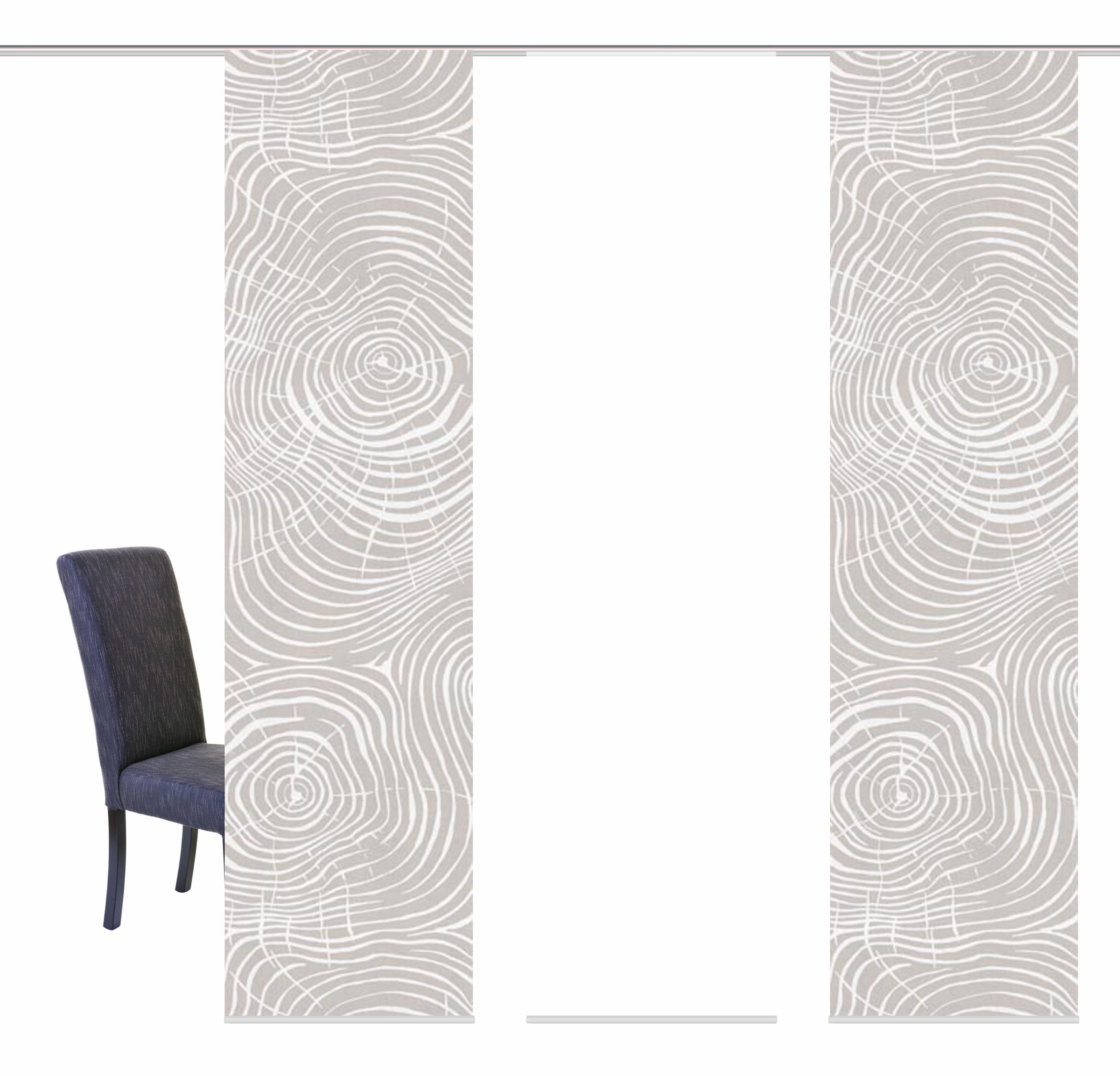 HOME WOHNIDEEN Schiebegardine »MADERAS« Klettband 3 Stk. tlg. HxB: 245x60, inkl. Befestigungszubehör