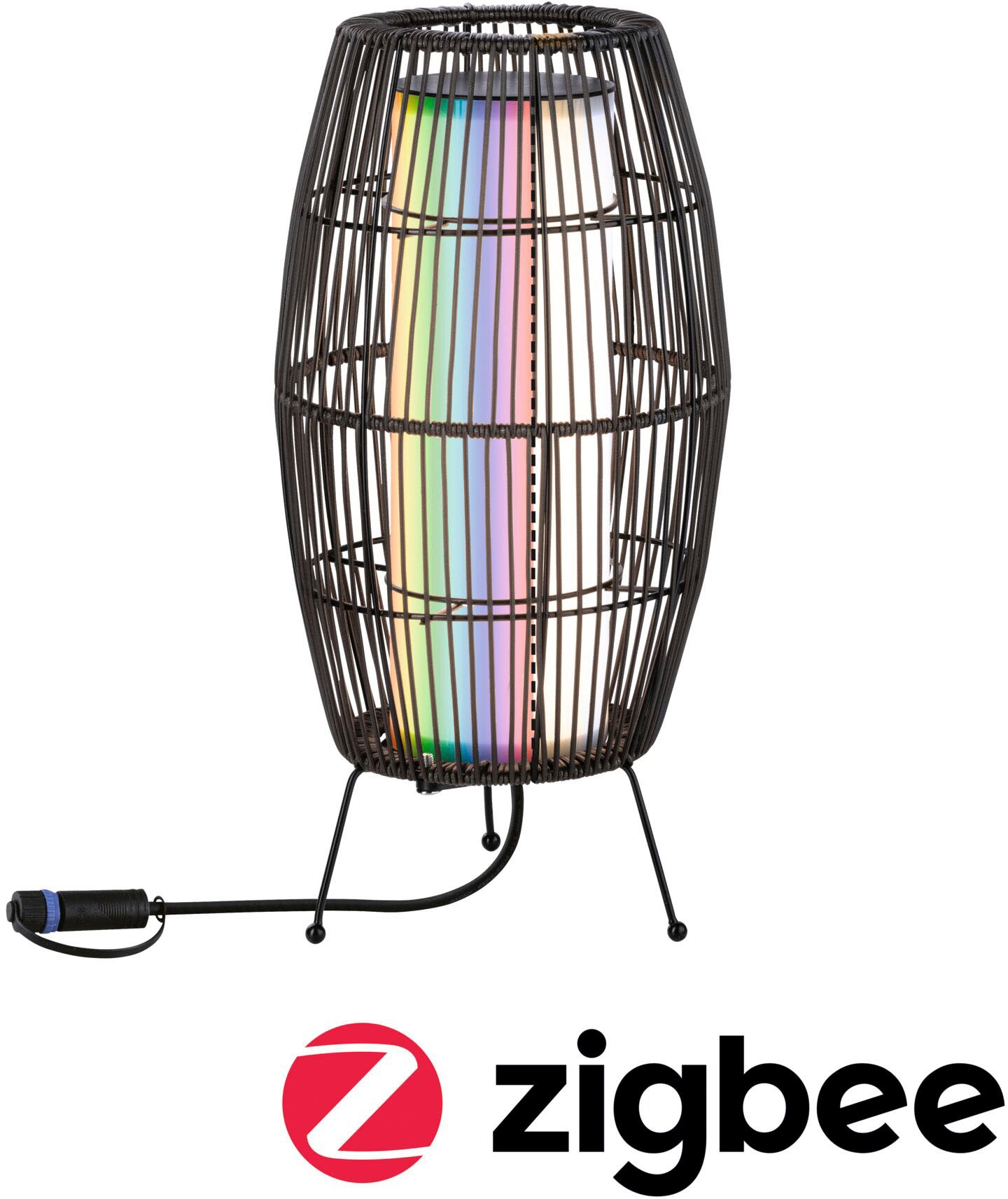 Paulmann LED Gartenleuchte »Outdoor Plug & Shine Basket 40 RGBW ZigBee IP44«, 1 flammig, ZigBee IP44 RGBW