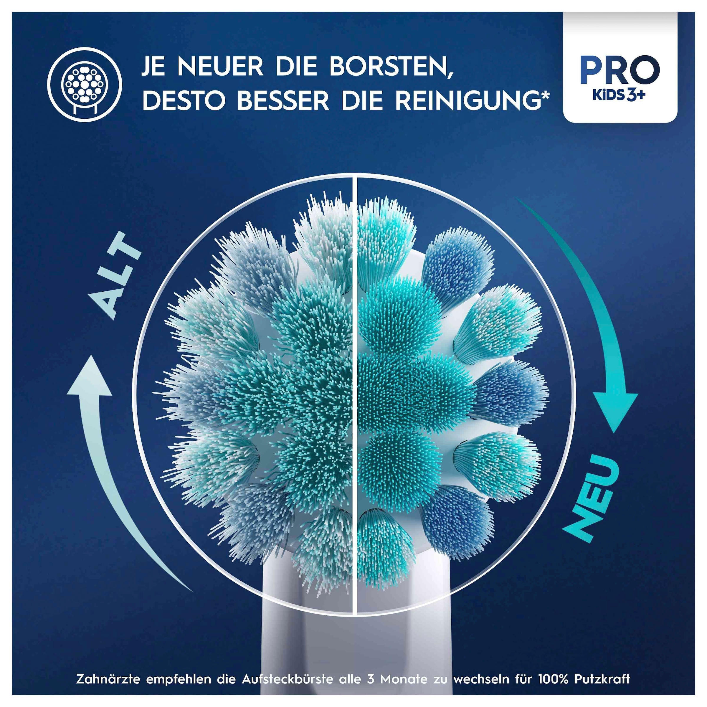 Oral-B Elektrische Zahnbürste »Pro Kids Frozen«, 1 St. Aufsteckbürsten, für Kinder ab 3 Jahren