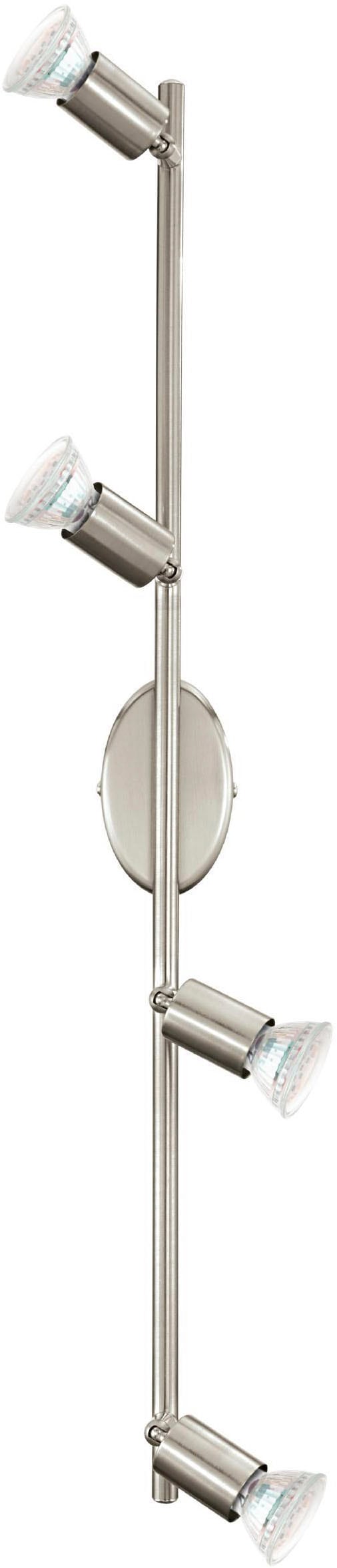 EGLO Deckenleuchte »Buzz-LED Deckenleuchte, Deckenstrahler aus Metall, Küchenlampe, GU10« GU10 1 Stk. Spot - L68,5 x B6,5 cm - nickel-matt - 4X2,8W inkl.