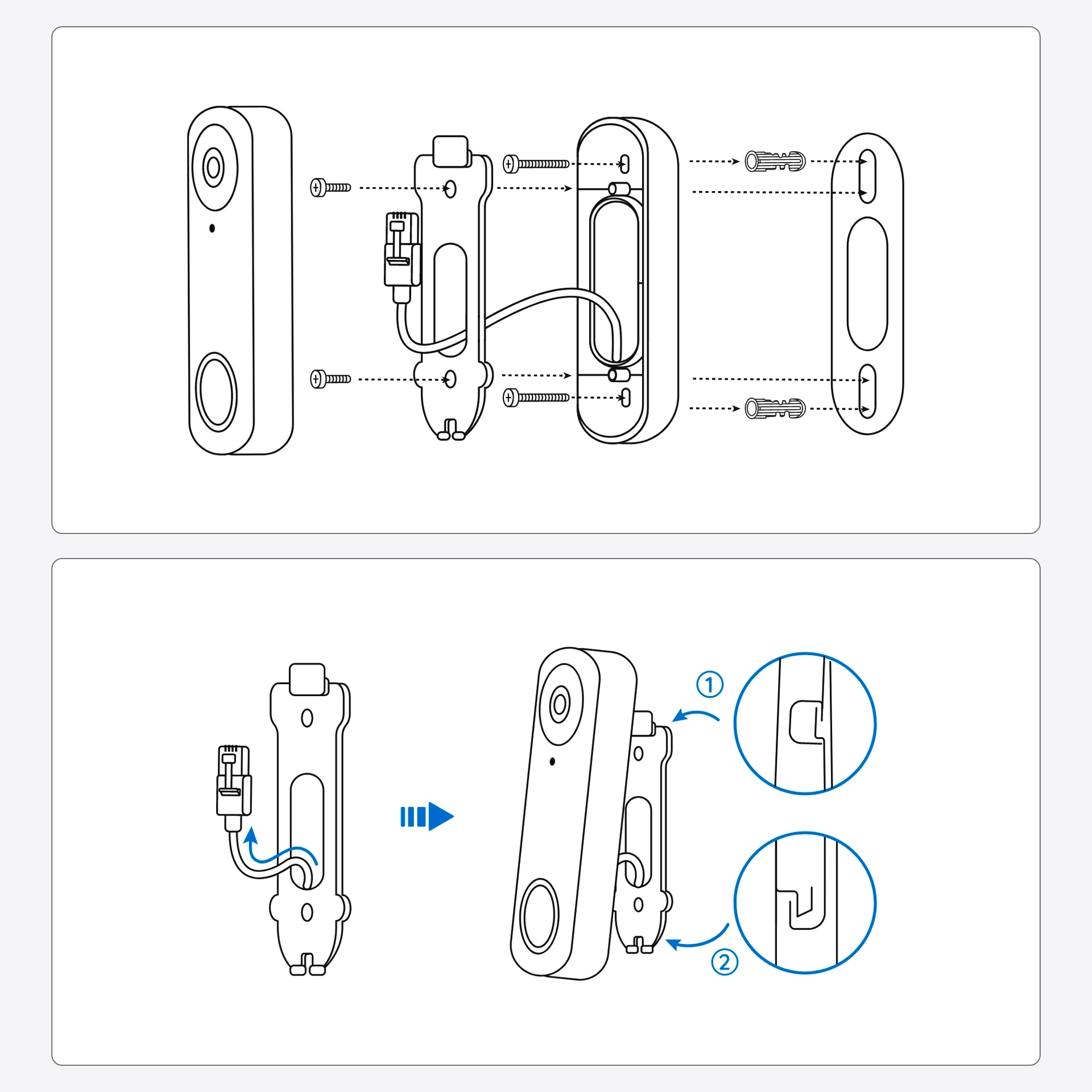 Reolink Smart Home Türklingel »D340W - 5MP Video-Türklingel & Chime«, Außenbereich, 2,4/5 GHz WLAN, Personenerkennung, 2-Wege-Audio, arbeitet mit NVRs