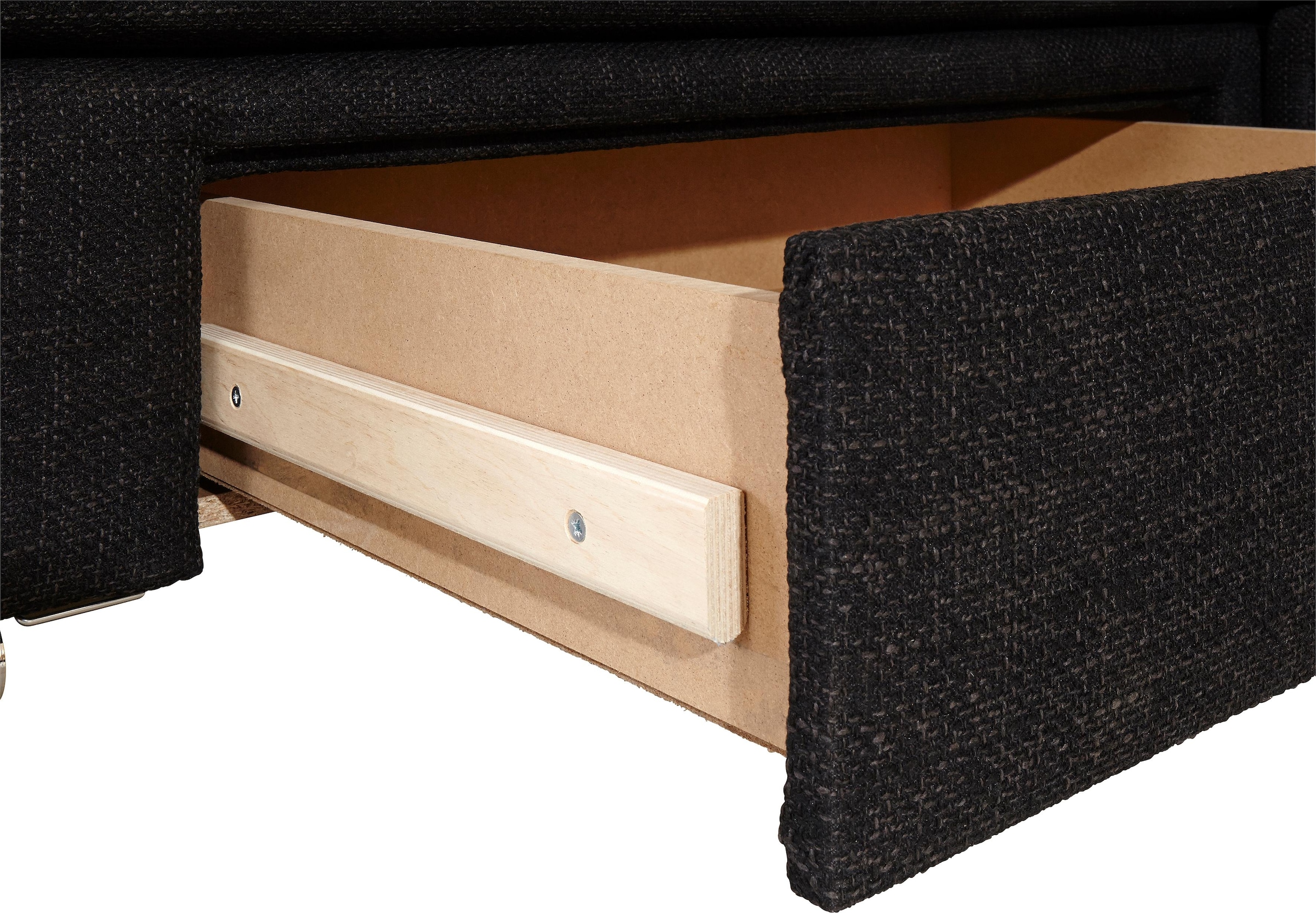 INOSIGN Ecksofa »Boxspringbett Night & Day L-Form mit Dauer-Schlaffunktion o. Armlehnen«, mit Boxspring-Bettfunktion 164x200 cm und Bettkasten, Dauerschläfer!