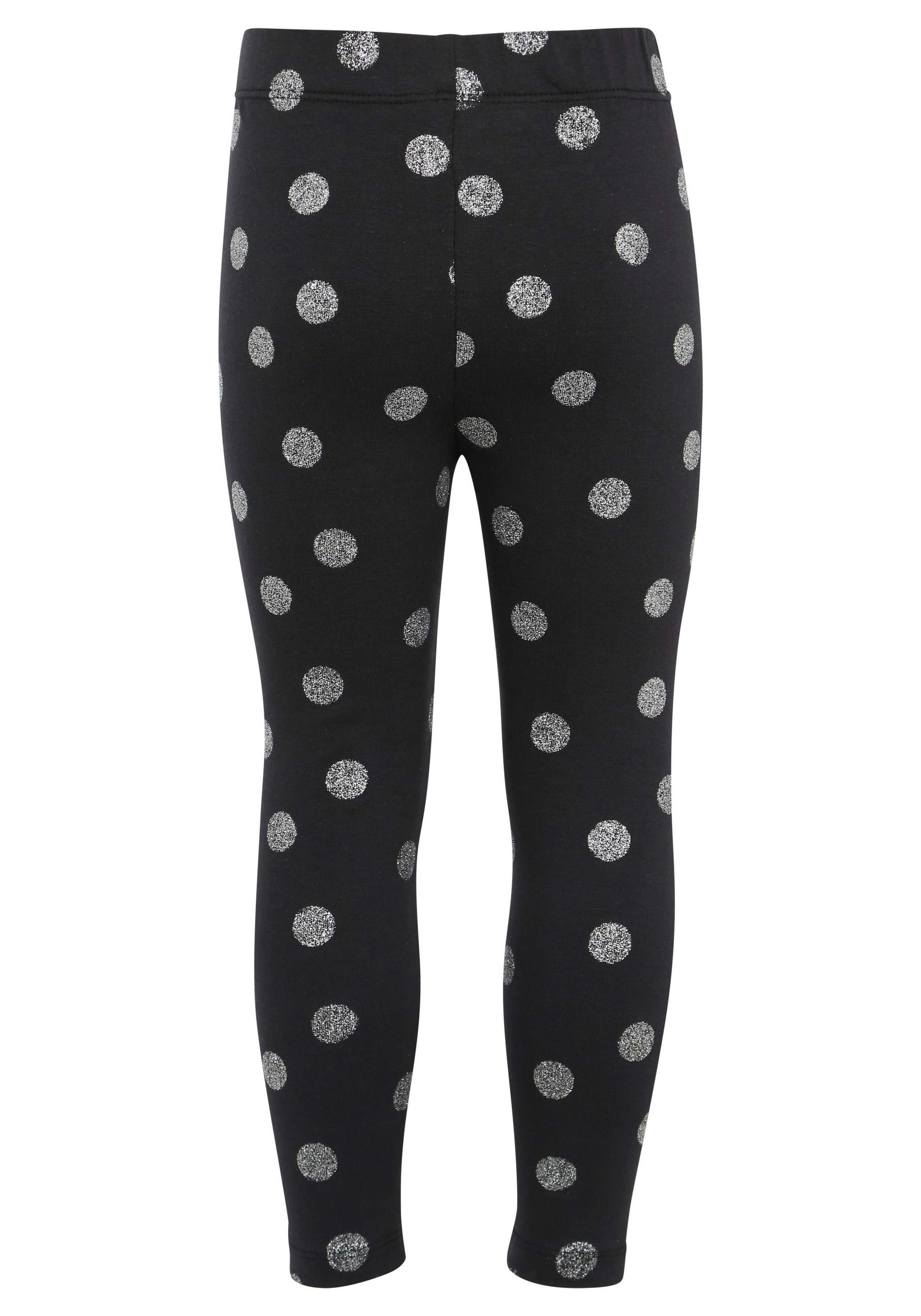 KIDSWORLD Leggings »2er Pack Leggings, mit Sternen-Print«, (Packung, 2 tlg.), mit Glitzerdruck