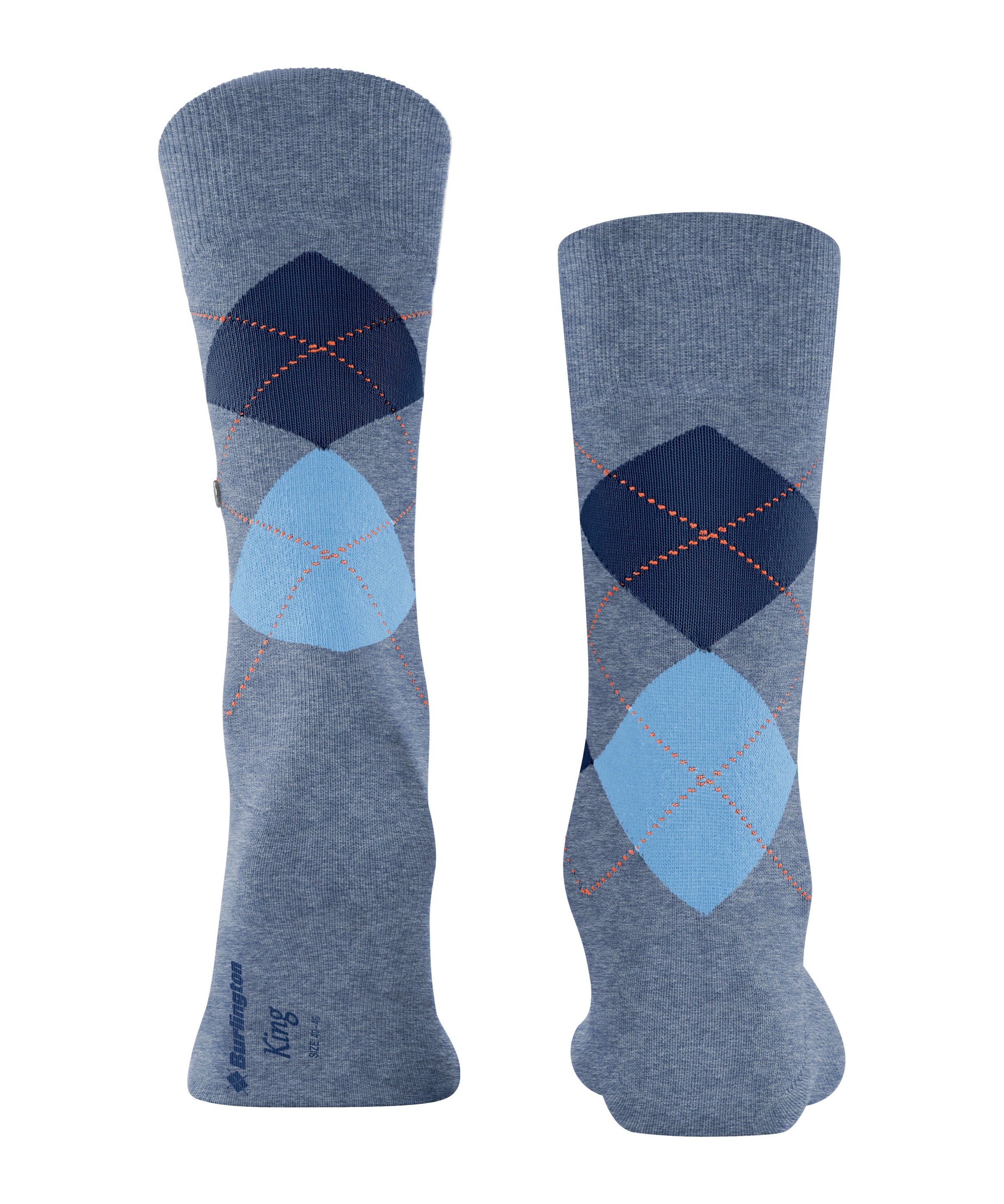 Burlington Socken »King« Einheitsgröße 40-46, Argyle-Muster, Burlington-Clip