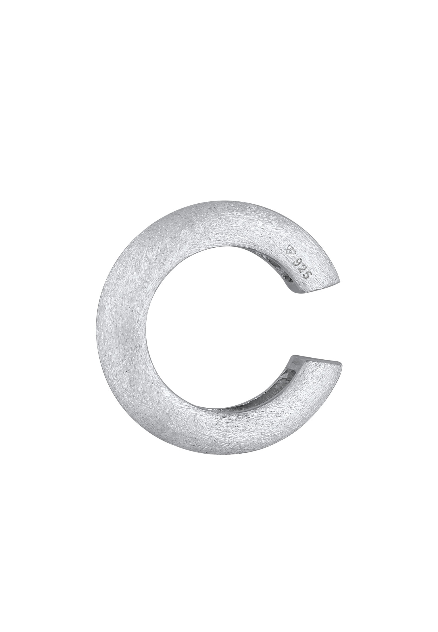 Kuzzoi Paar Ohrklemmen »Ohrringe Earcuff Single Basic Look Gebürstet 925 Silber«