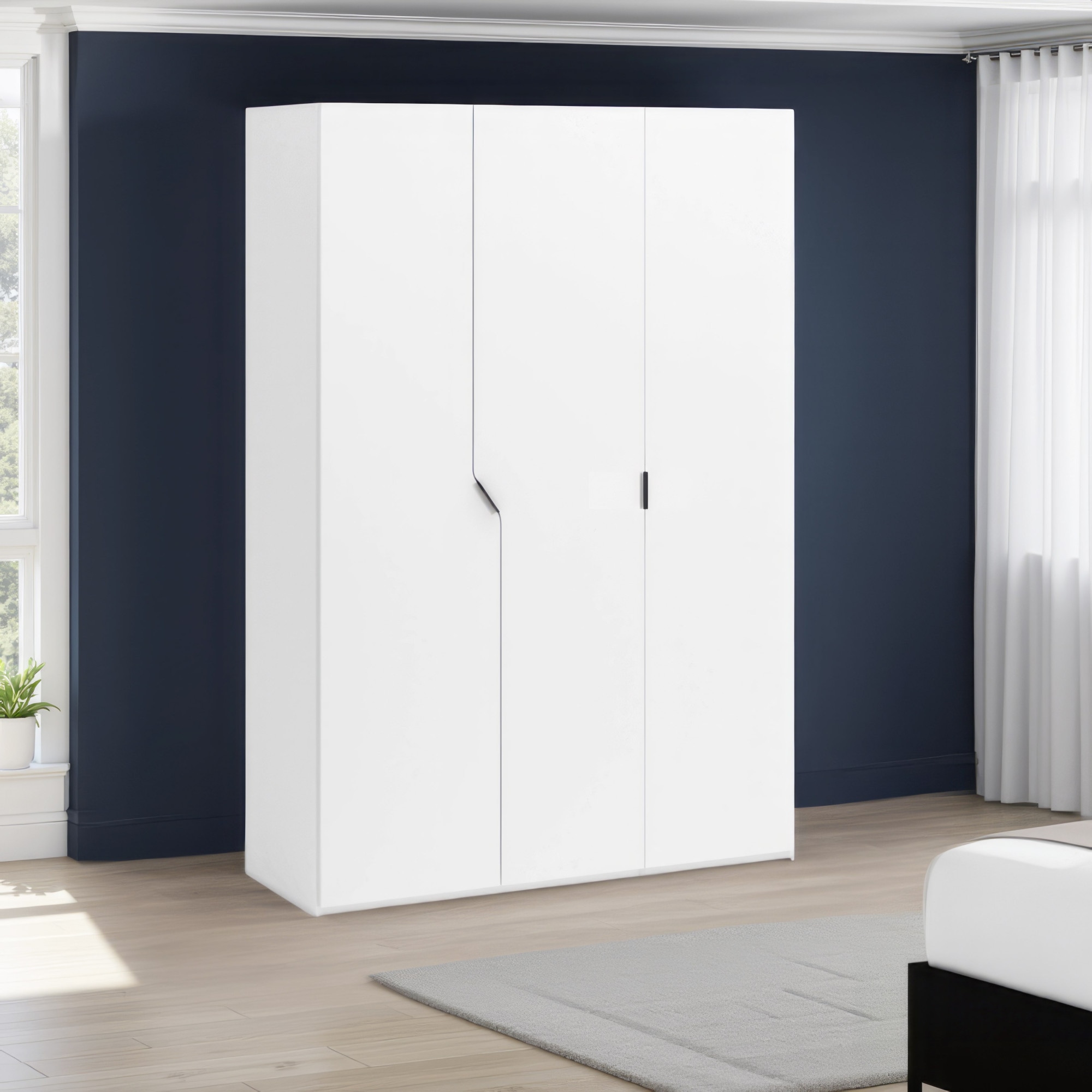 Home affaire Kleiderschrank »AMETISTA, Drehtürenschrank, designgeformten Fronten« Made in Italy, hochglanz lackiert, Basisausführung, Zubehör extra