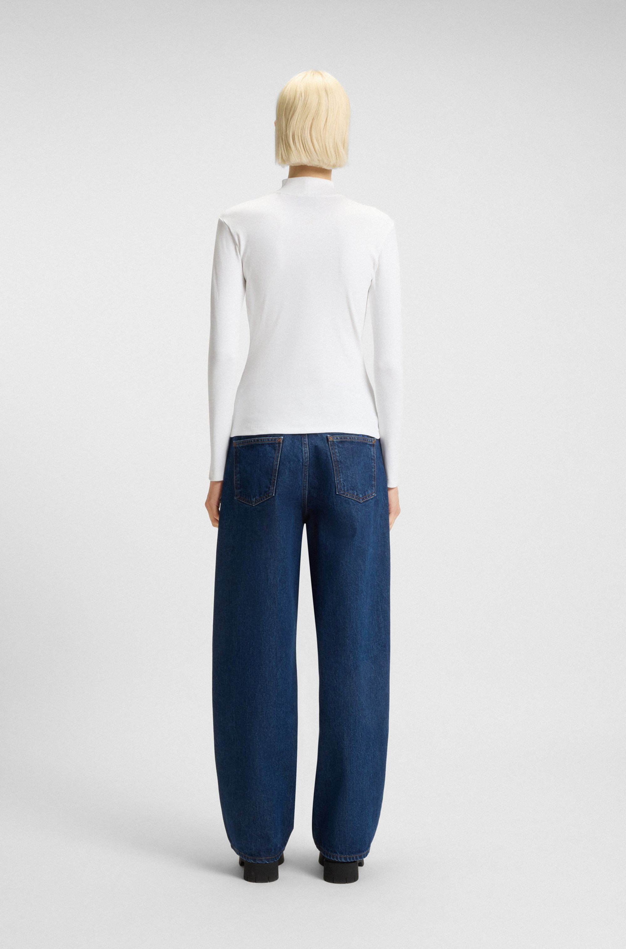 HUGO Blue Longsleeve »Easy Longsleeve_B«, mit Stehkragen