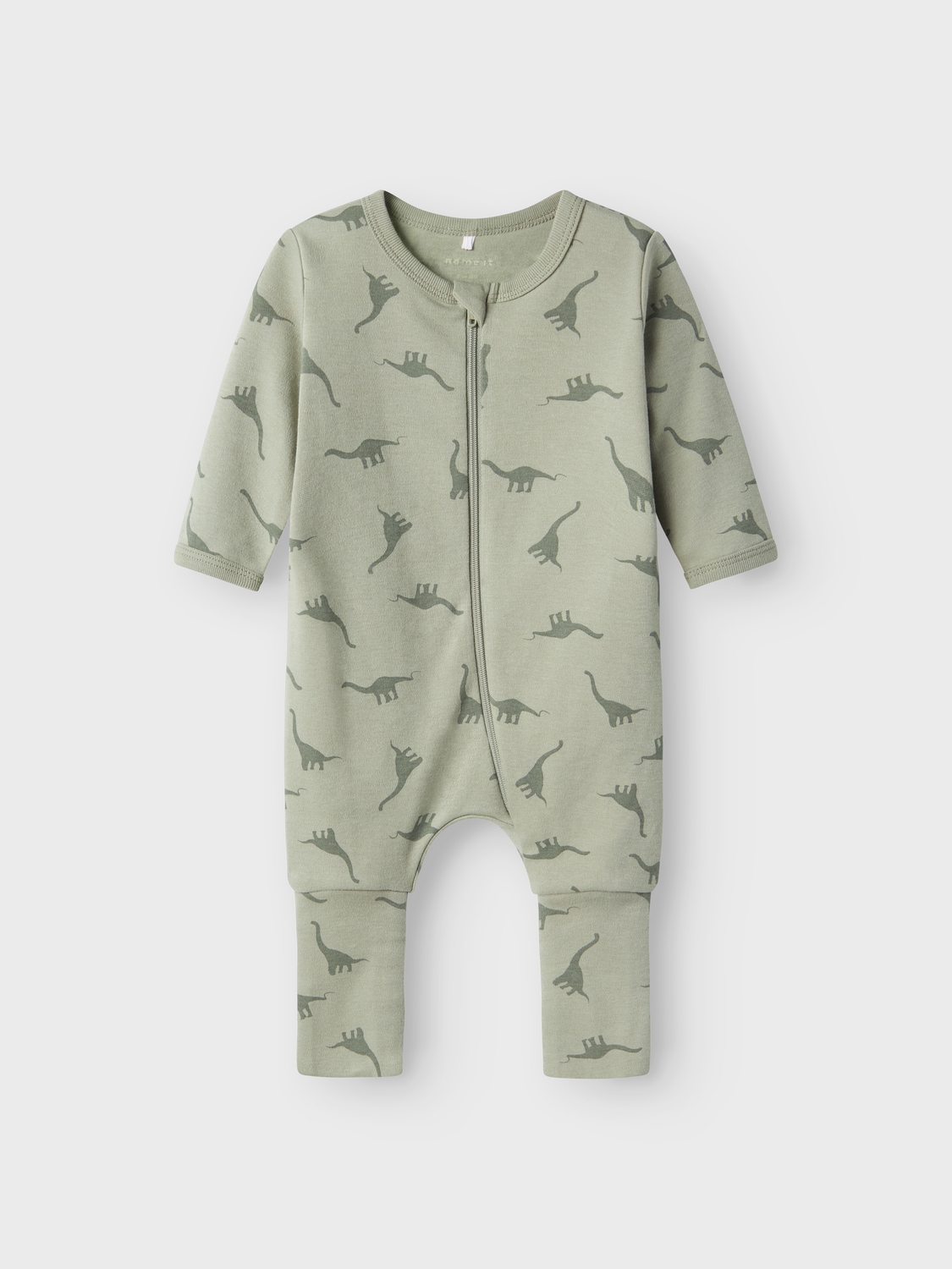 Name It Schlafanzug »NBMNIGHTSUIT 2P ZIP FF GREEN DINO« Packung, 2 tlg. praktisches 2-er Pack, mit Dino Druck